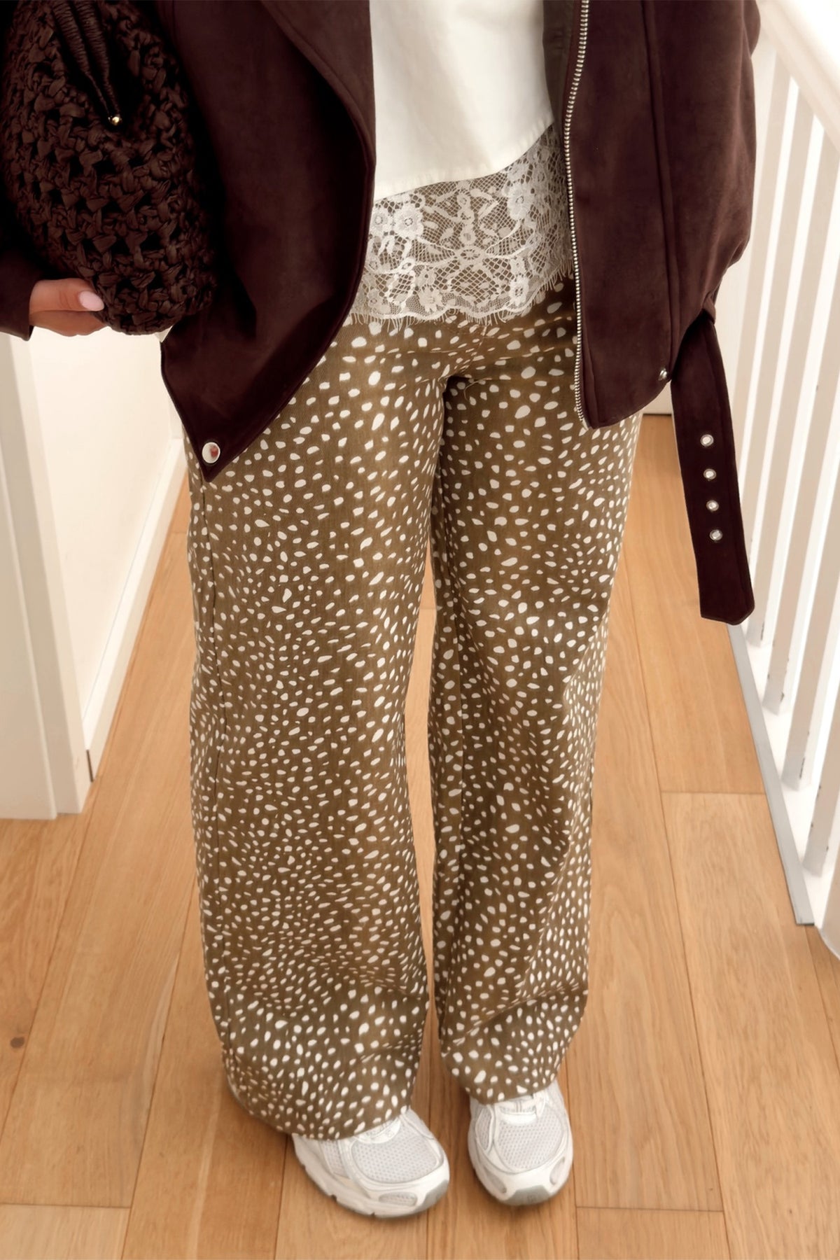 Brown Cheetah Print Pocketed Casual Shift Jeans-TOPS / DRESSES-[Adult]-[Female]-2022 Online Blue Zone Planet