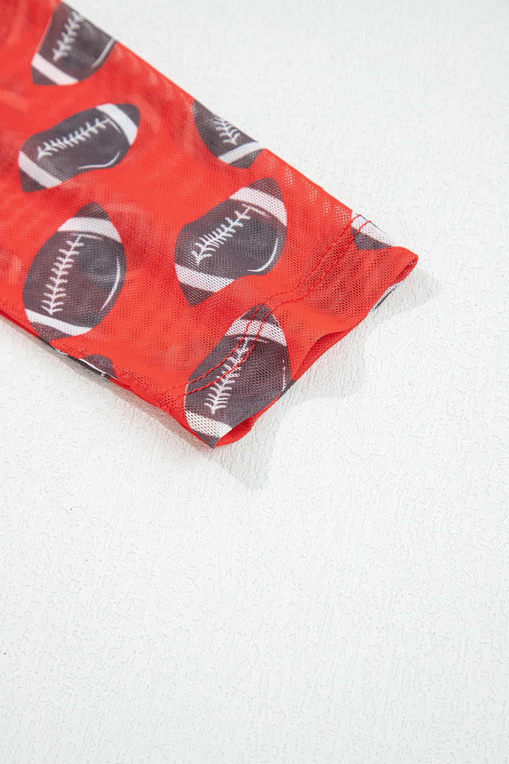 Brown Game Day Rugby Mesh Sheer Long Sleeve Top-Tops/Long Sleeve Tops-[Adult]-[Female]-2022 Online Blue Zone Planet