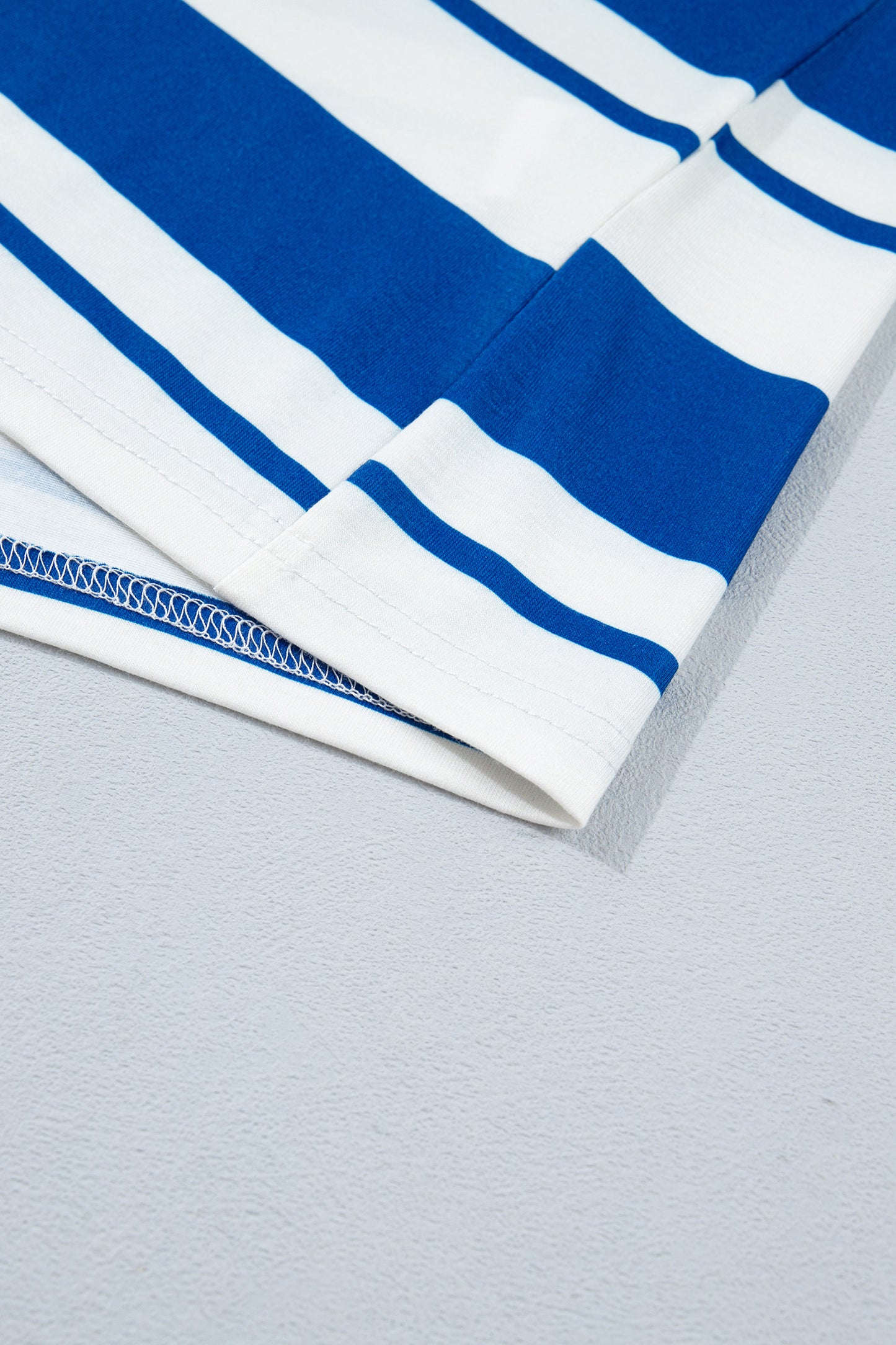 Blue Stripe Usa Graphic Drop Shoulder Half Sleeve Loose T Shirt-Tops/Tops & Tees-[Adult]-[Female]-2022 Online Blue Zone Planet