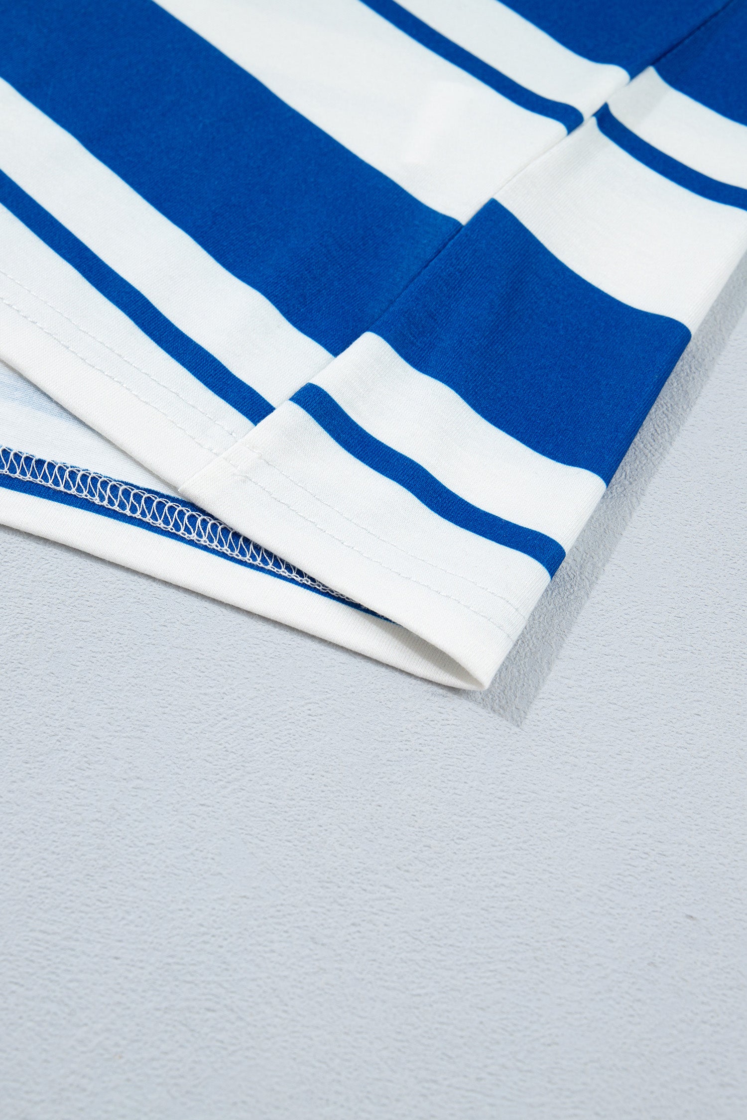 Blue Stripe Usa Graphic Drop Shoulder Half Sleeve Loose T Shirt-Tops/Tops & Tees-[Adult]-[Female]-2022 Online Blue Zone Planet