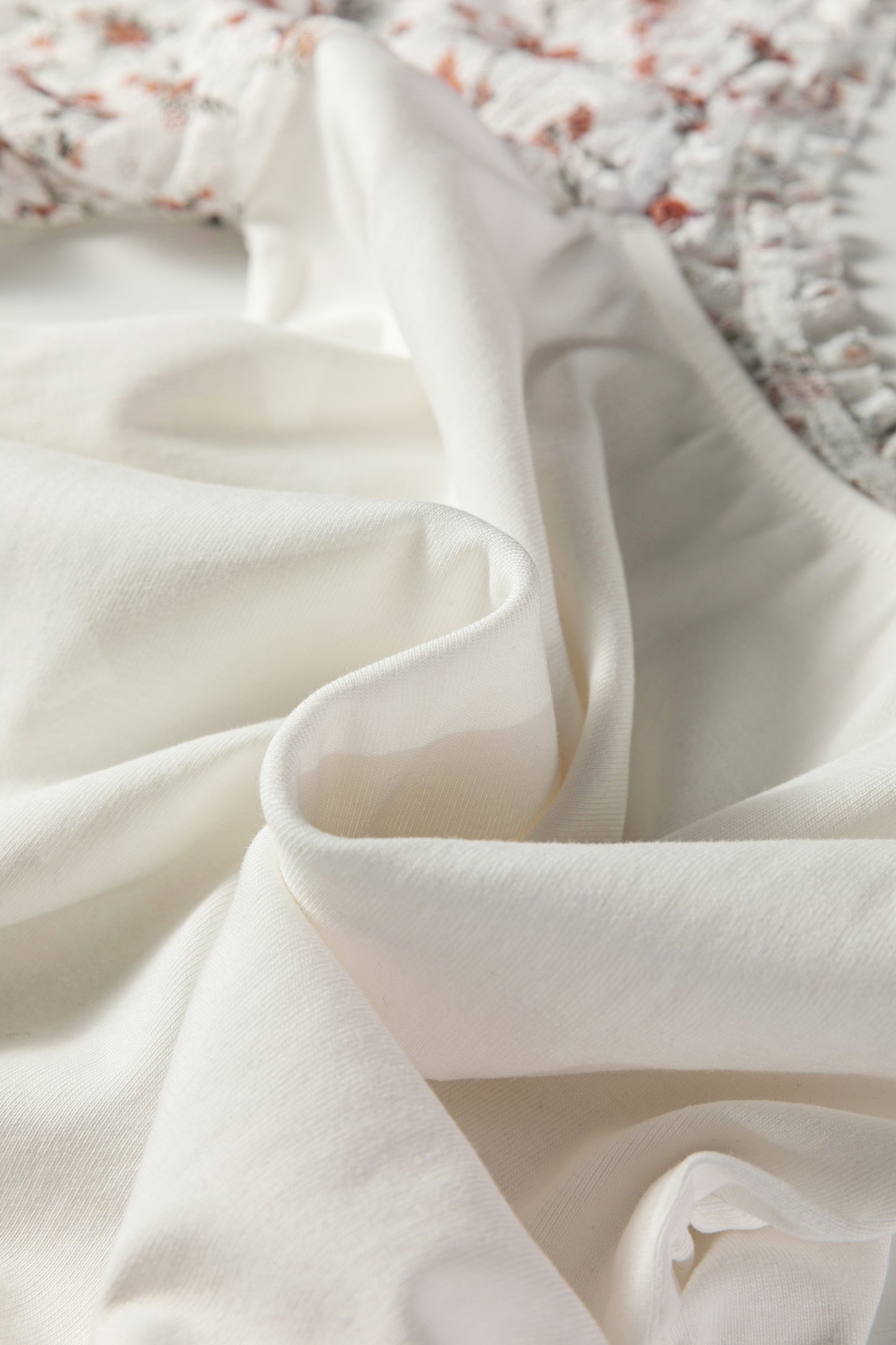 White Floral Lace Patchwork Square Neck Long Sleeve Top-Tops/Long Sleeve Tops-[Adult]-[Female]-2022 Online Blue Zone Planet