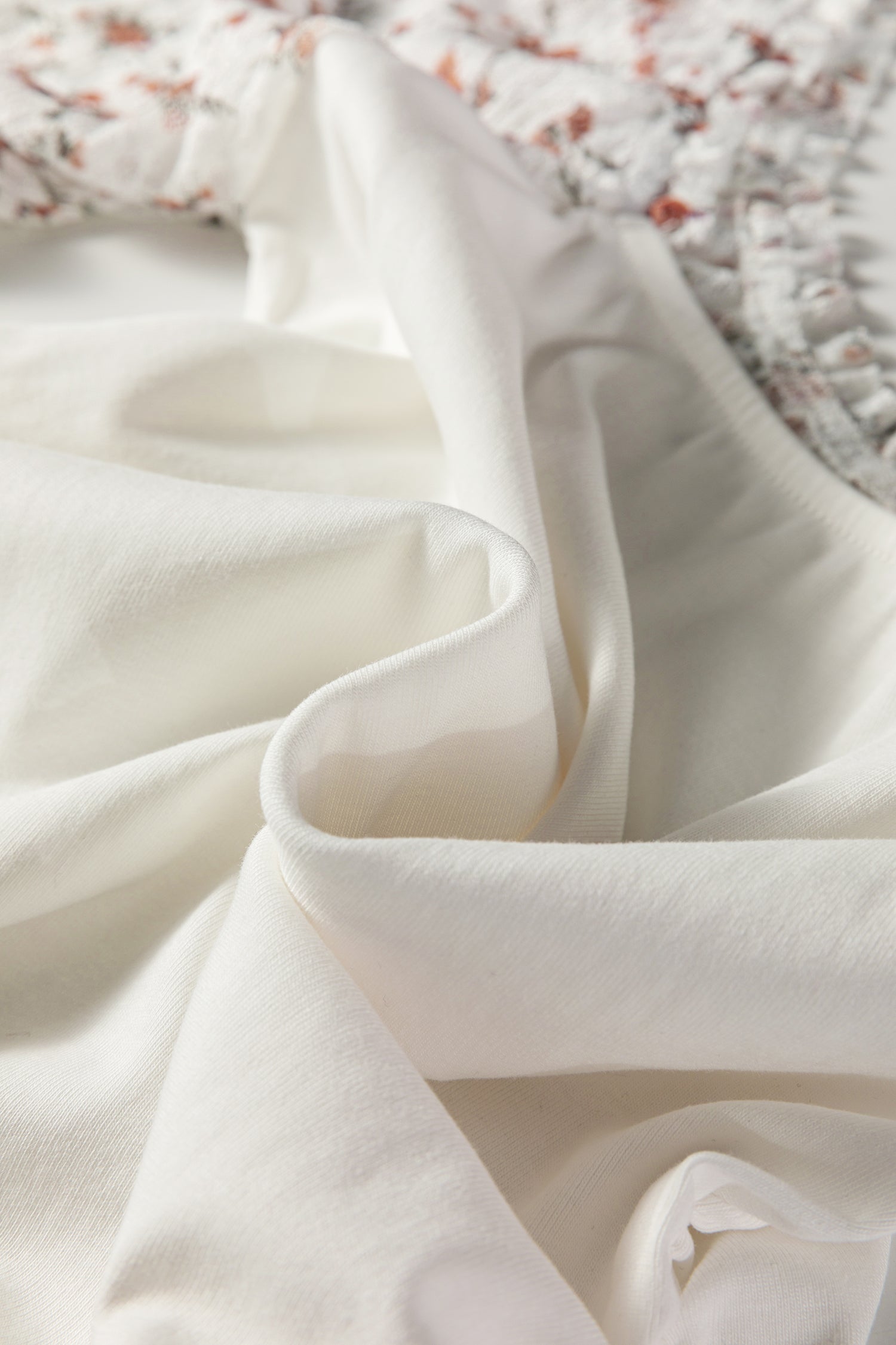 White Floral Lace Patchwork Square Neck Long Sleeve Top-Tops/Long Sleeve Tops-[Adult]-[Female]-2022 Online Blue Zone Planet