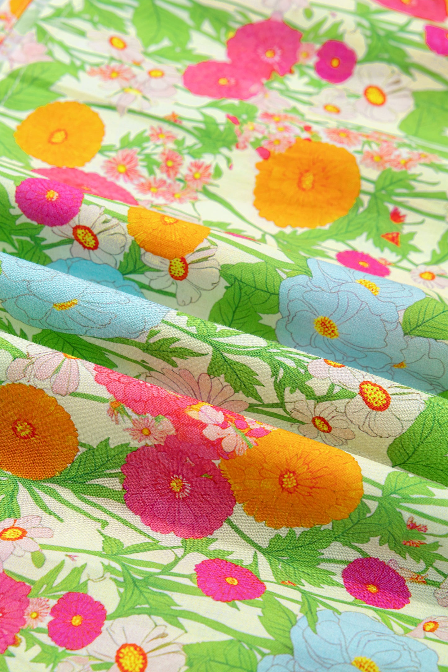 Green Floral Print V Neck Short Puff Sleeve Cotton Maxi Dress-Dresses/Floral Dresses-[Adult]-[Female]-2022 Online Blue Zone Planet