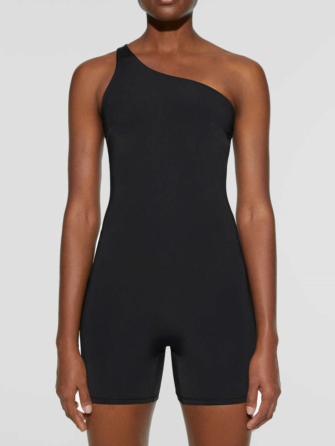 Single Shoulder Active Romper-TOPS / DRESSES-[Adult]-[Female]-Black-S-2022 Online Blue Zone Planet