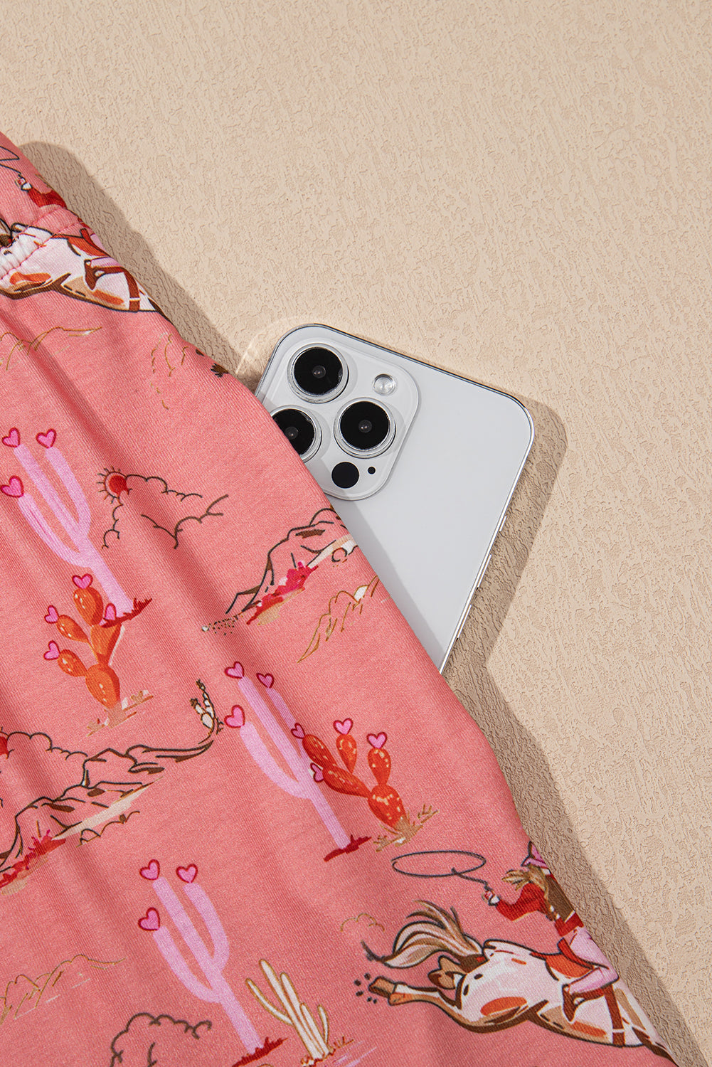 Blossom Cowgirl Country Print Pajamas Set-Loungewear & Sleepwear/Sleepwear-[Adult]-[Female]-2022 Online Blue Zone Planet