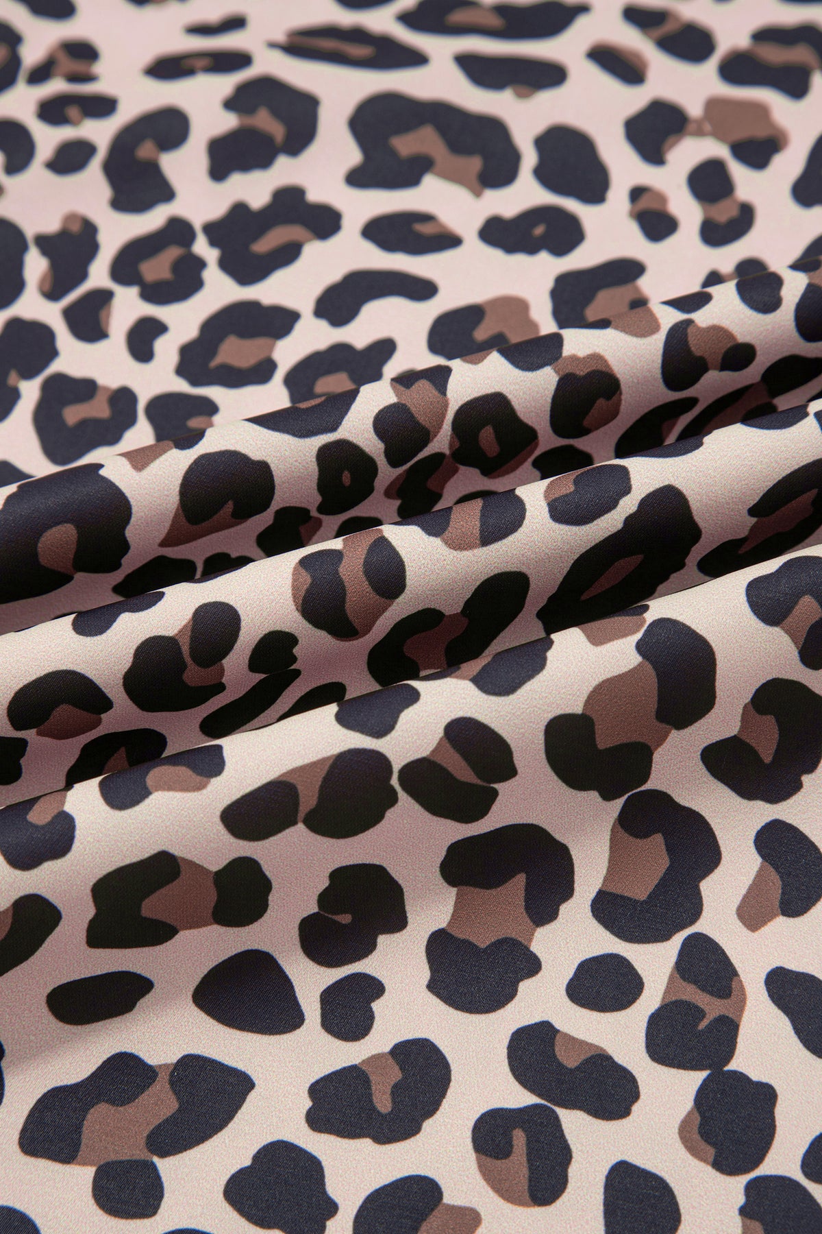 Beige Plus Size Leopard Print Side Stripes Detail Casual Pants-Plus Size/Plus Size Bottoms-[Adult]-[Female]-2022 Online Blue Zone Planet