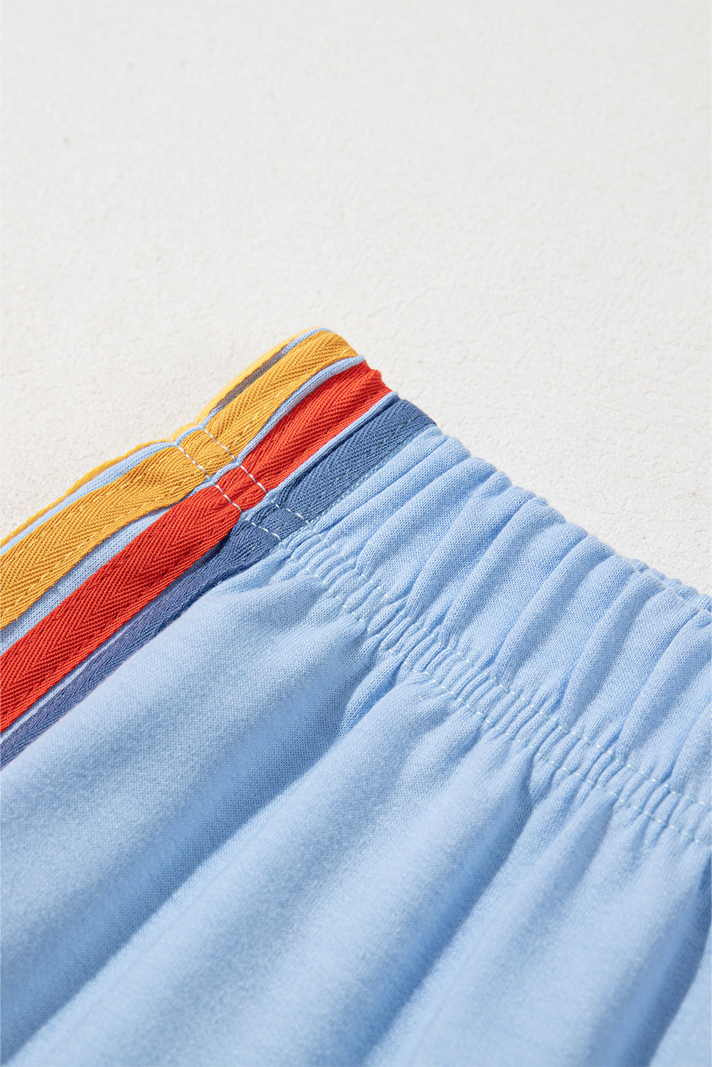 Light Blue Counting Rainbows High Waist Sweatpants-Tops / Dresses-[Adult]-[Female]-2022 Online Blue Zone Planet