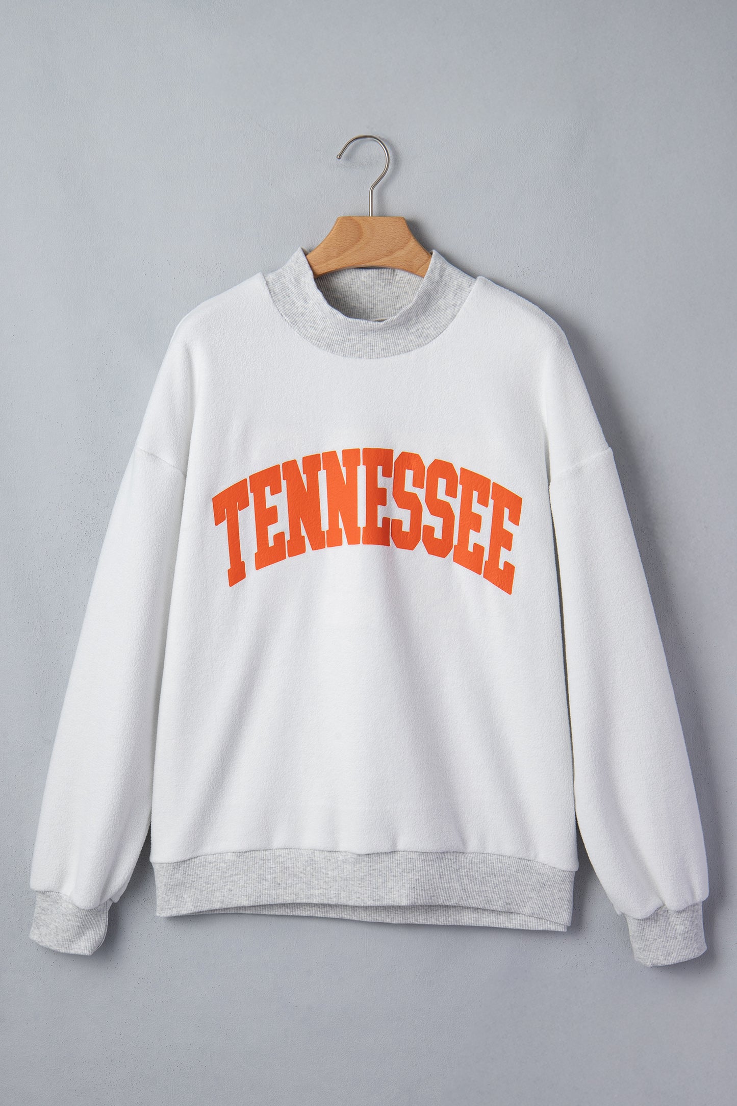 Light Grey TN TENNESSEE Double Printed Reversible Mock Neck Sweatshirt-Graphic/Graphic Sweatshirts-[Adult]-[Female]-2022 Online Blue Zone Planet