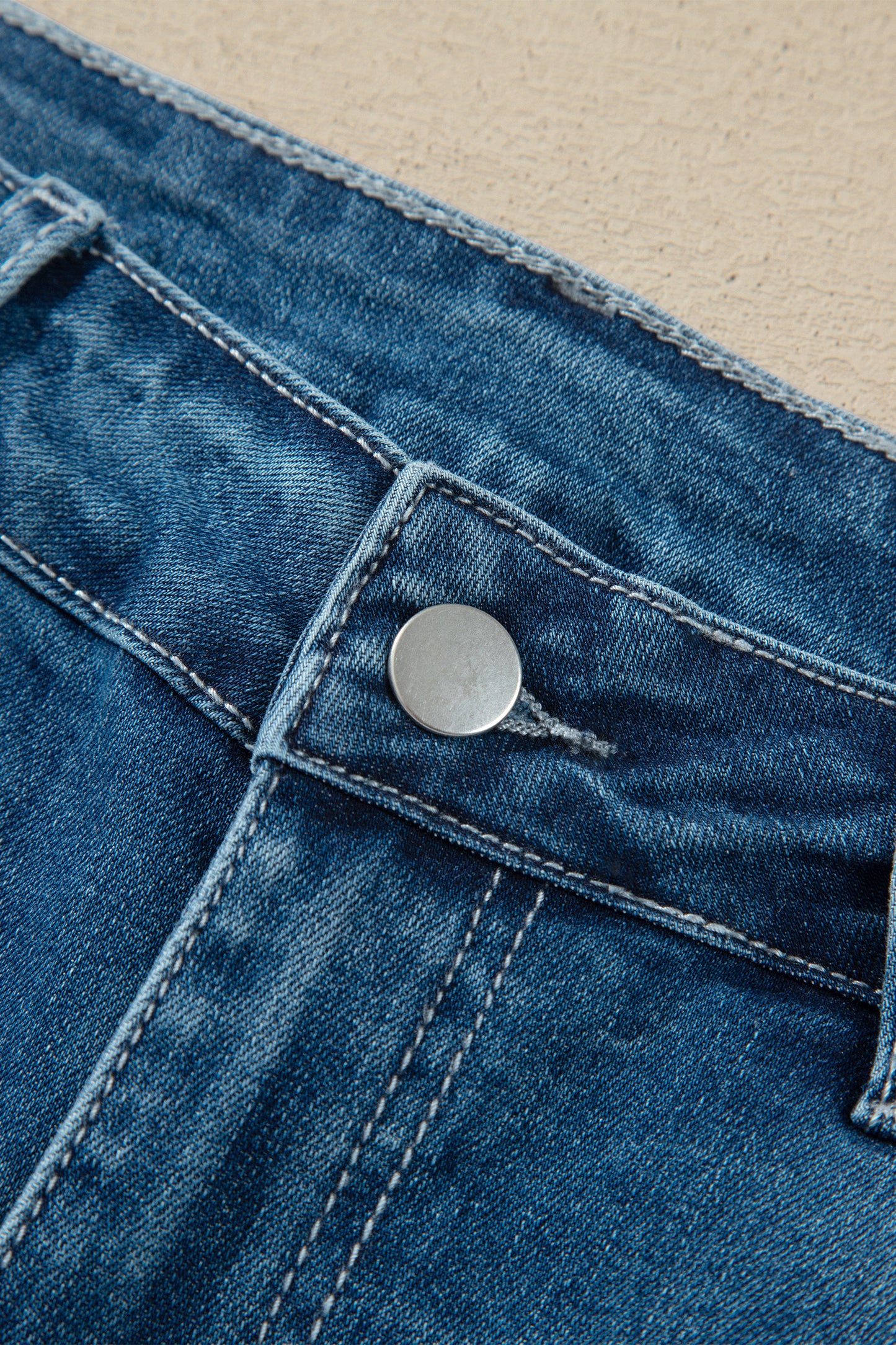 Ashleigh Blue High Waist Frayed Hem Flare Jeans-Bottoms/Jeans-[Adult]-[Female]-2022 Online Blue Zone Planet