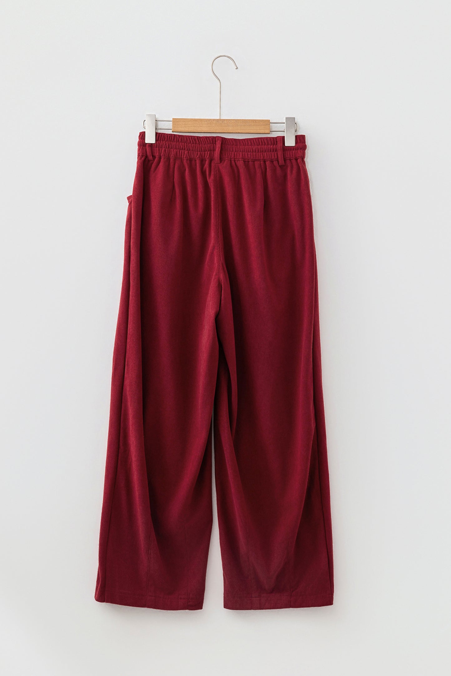 Racing Red Elastic Waist Drawstring Corduroy Casual Pants-Bottoms/Pants & Culotte-[Adult]-[Female]-2022 Online Blue Zone Planet