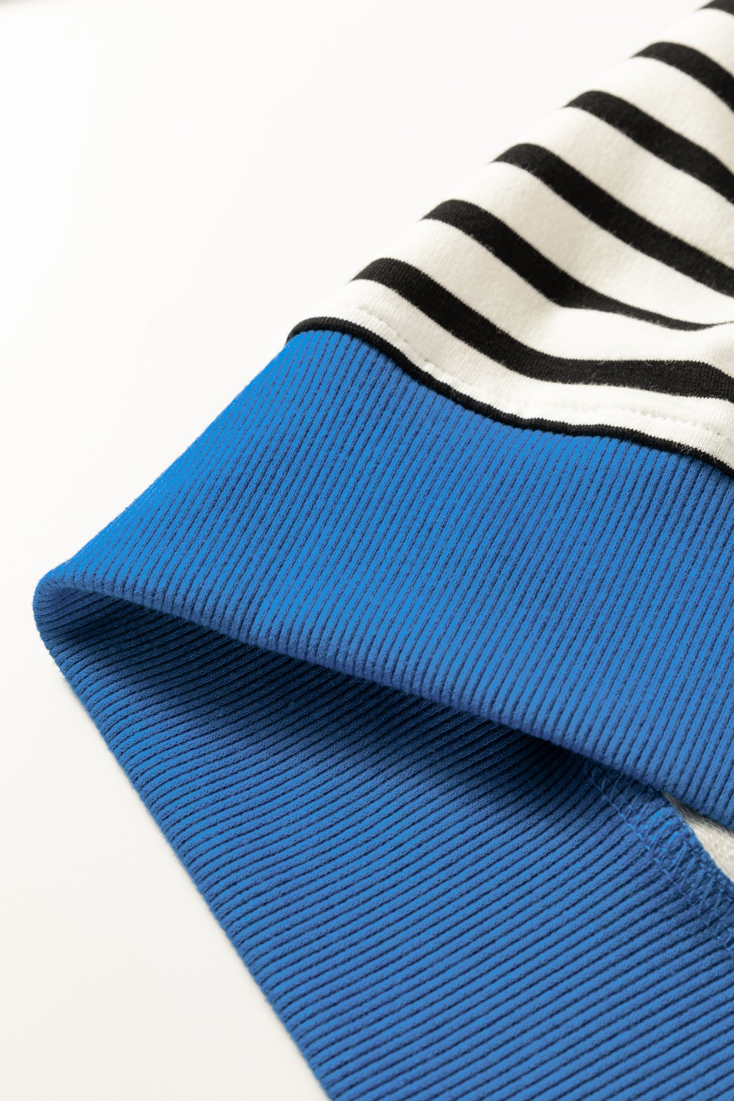 Black Stripe Color Block Patchwork Button Polo Collar Side Slit Sweatshirt-Tops/Sweatshirts & Hoodies-[Adult]-[Female]-2022 Online Blue Zone Planet