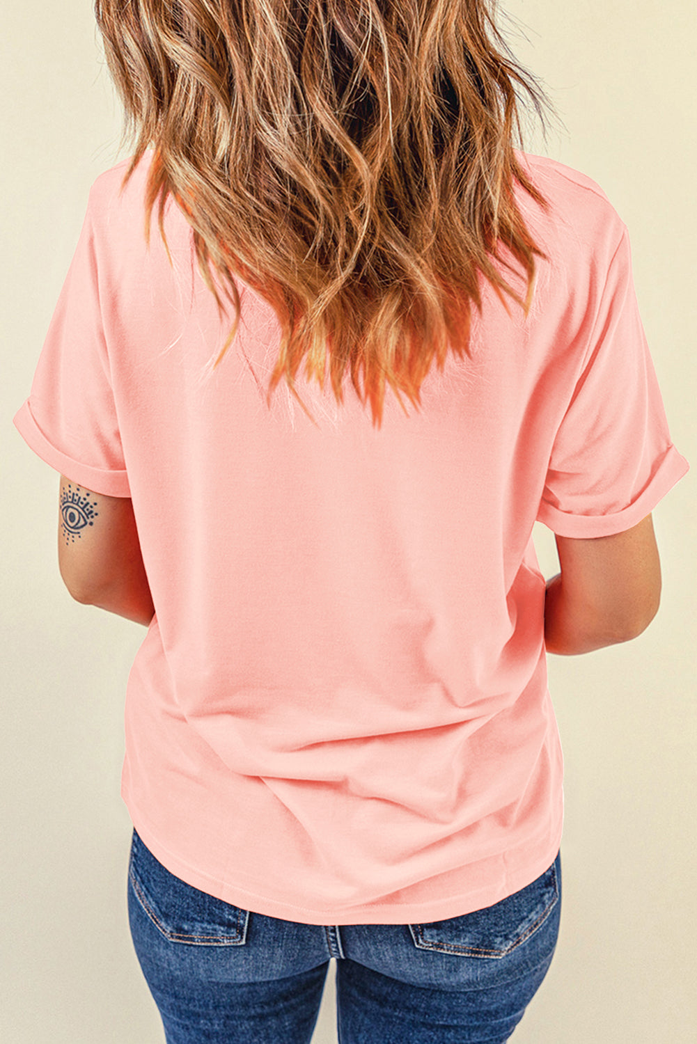 Pink Summer Food Bow Crawfish Printed T Shirt-Graphic/Graphic Tees-[Adult]-[Female]-2022 Online Blue Zone Planet