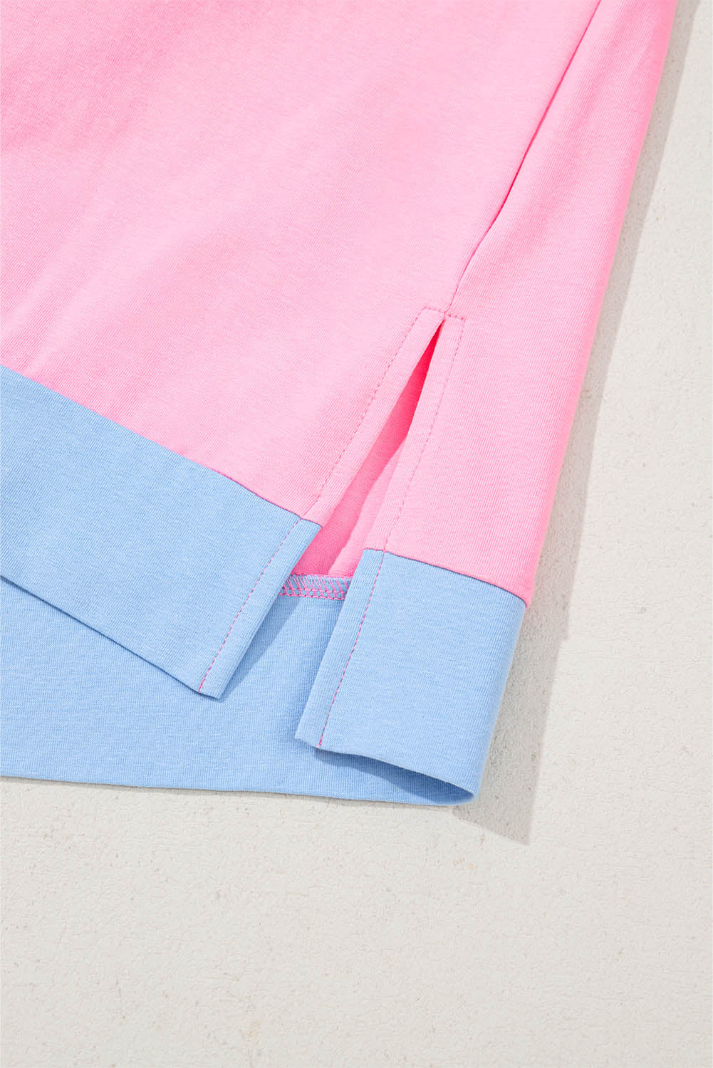Myosotis Two Tone Half Buttons Collared T Shirt-Tops/Tops & Tees-[Adult]-[Female]-2022 Online Blue Zone Planet