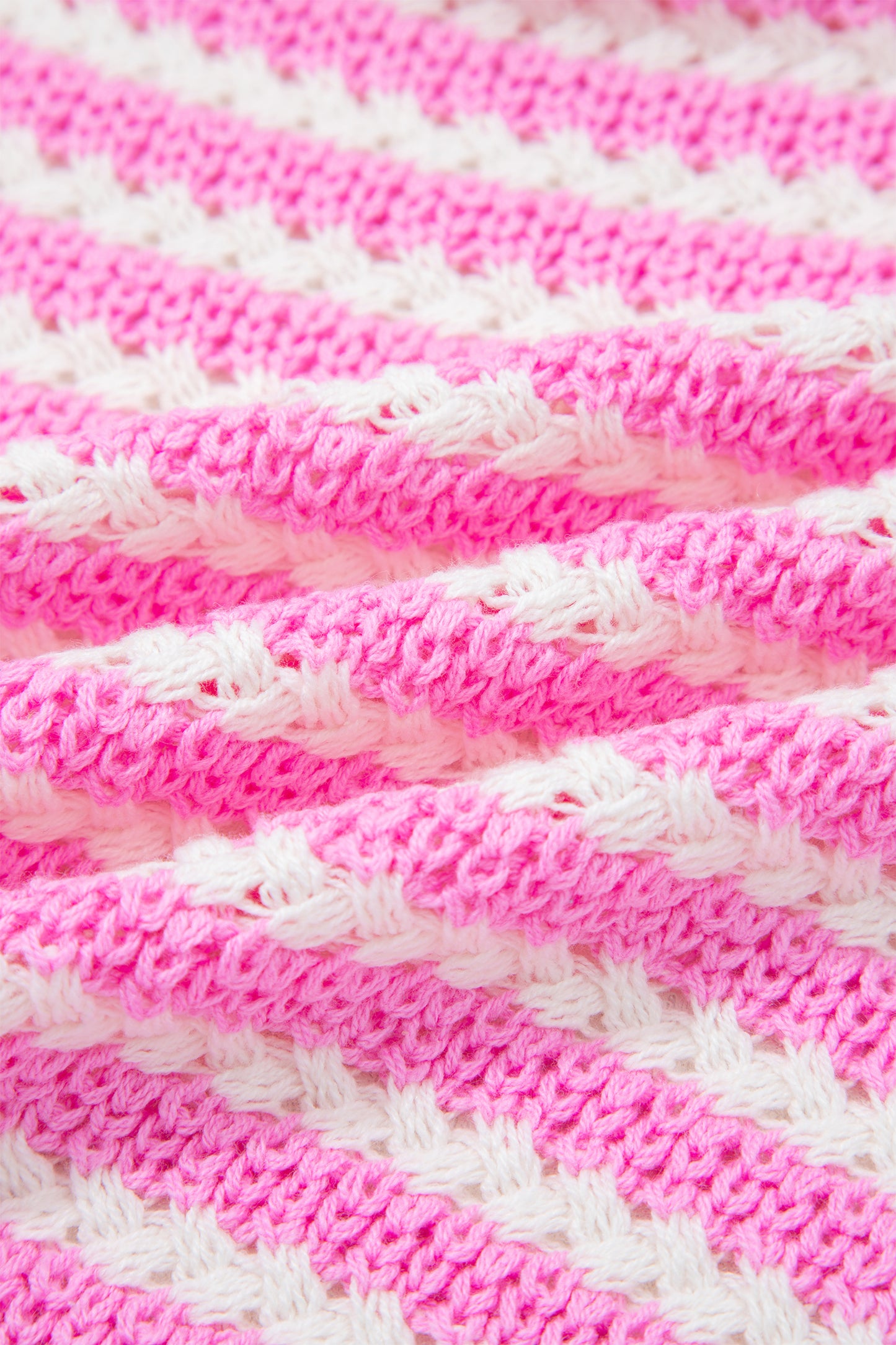 Pink Stripe Short Sleeve Knit V Neck Bow Knot Sweater-TOPS / DRESSES-[Adult]-[Female]-2022 Online Blue Zone Planet