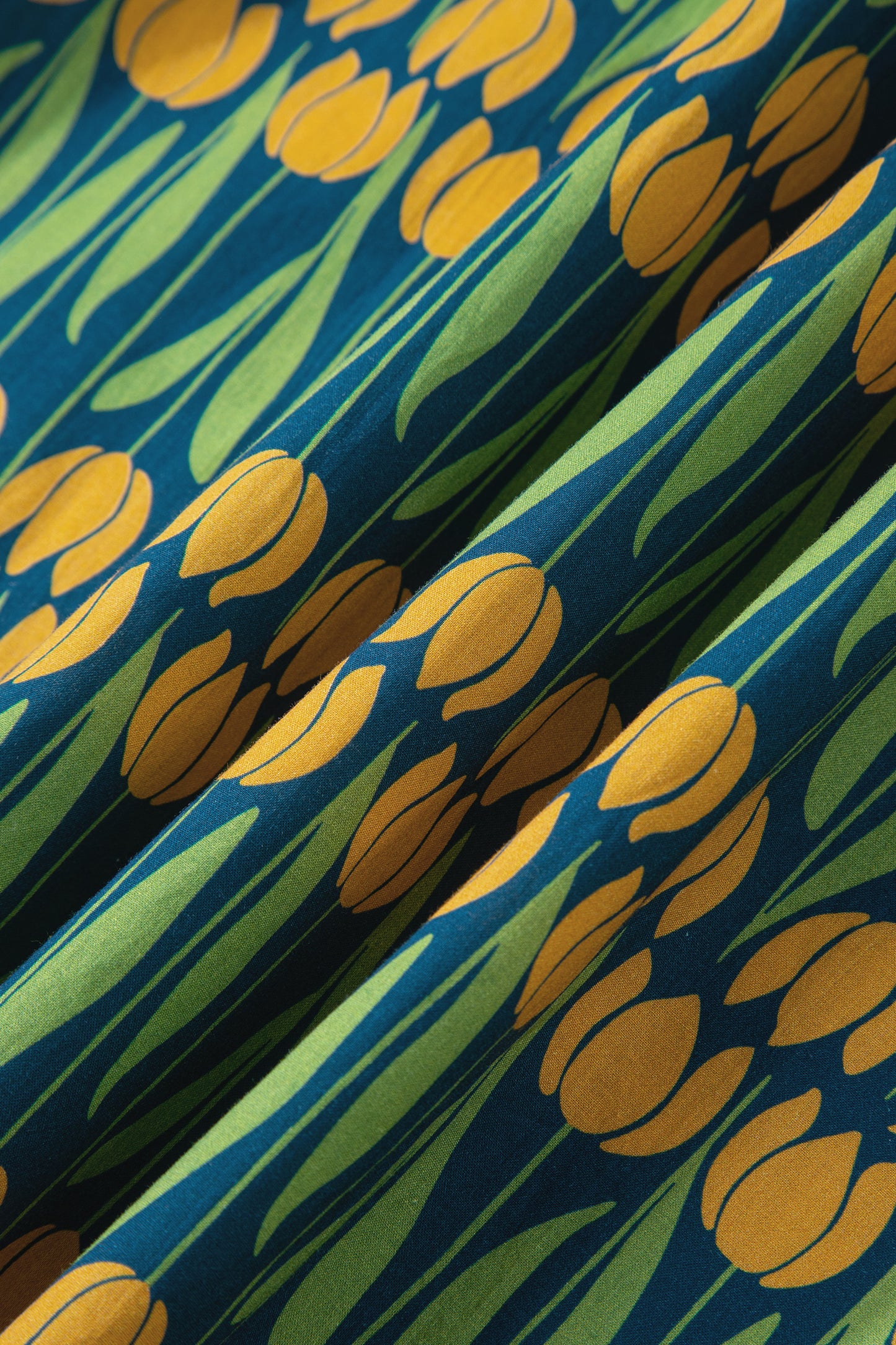 Green Plus Size Mixed Floral Print Striped Trim Loose Mini Dress-TOPS / DRESSES-[Adult]-[Female]-2022 Online Blue Zone Planet