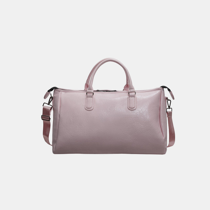 PU Leather Oversize Travel Bag-HANDBAGS-[Adult]-[Female]-Blush Pink-One Size-2022 Online Blue Zone Planet