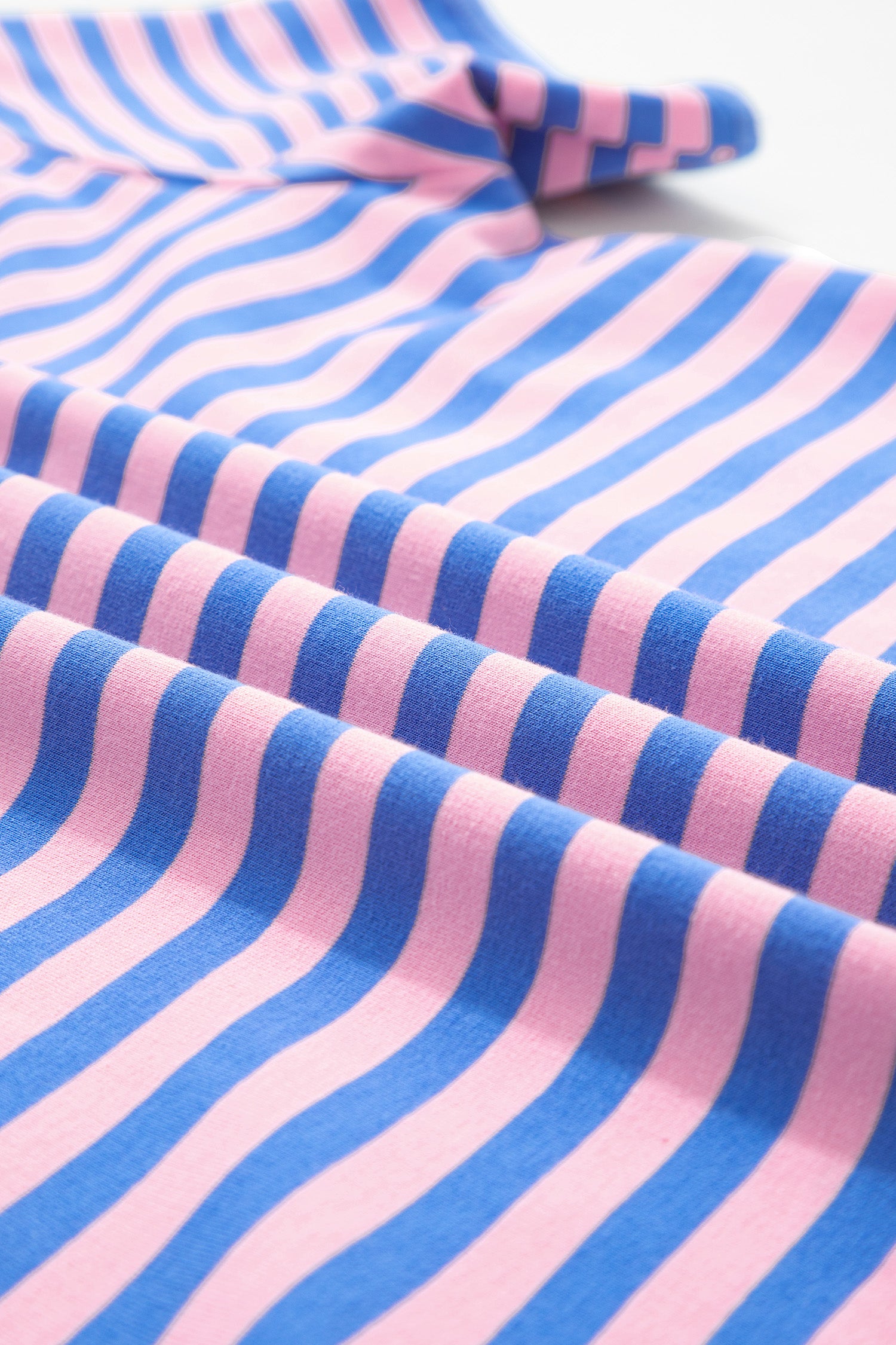 Pink Stripe Loose Short Sleeve Top and Skirt Set-Two Piece Sets/Two Piece Dresses-[Adult]-[Female]-2022 Online Blue Zone Planet