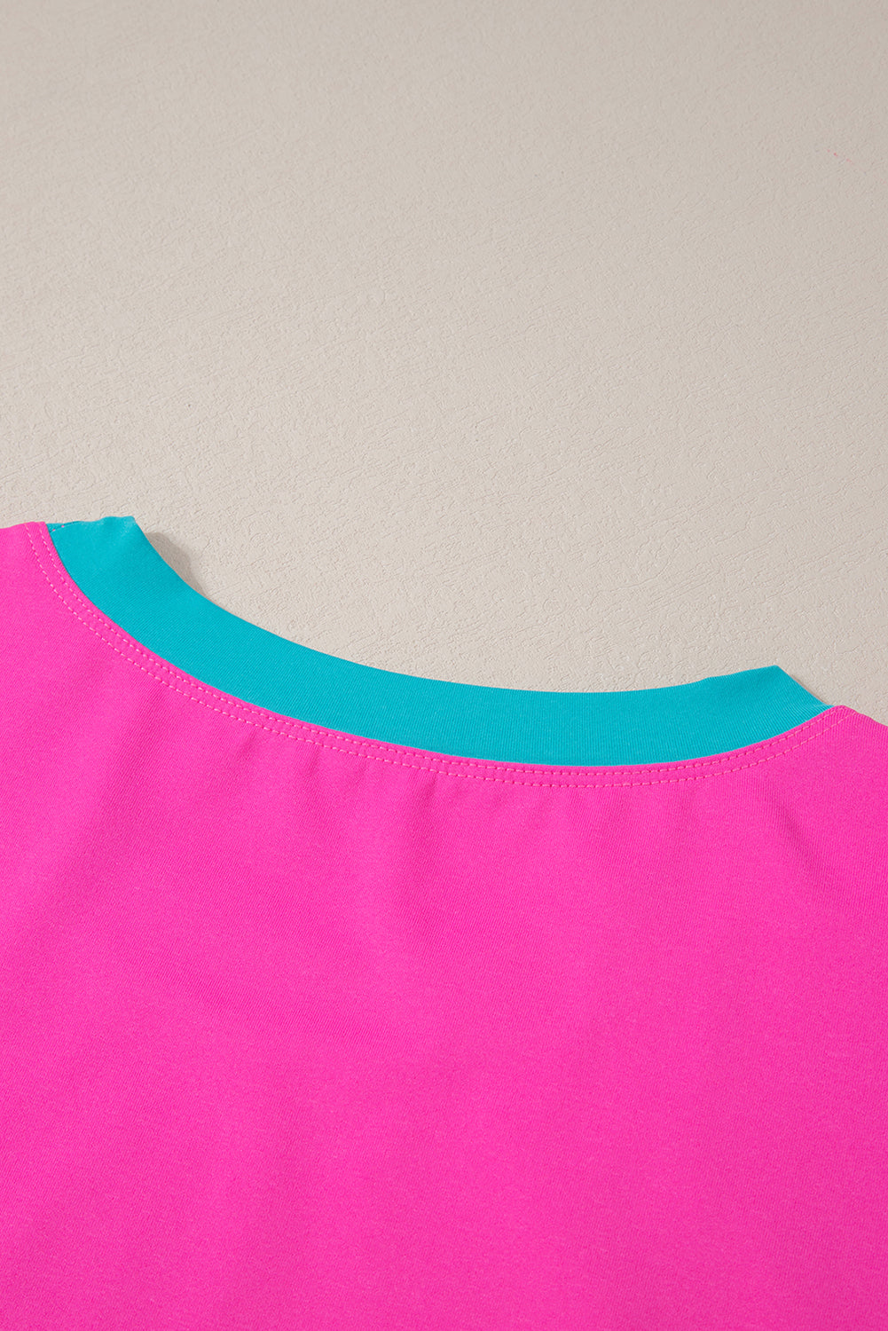 Blue Contrast Trim Cap Sleeve Tee Shorts Set-Two Piece Sets/Short Sets-[Adult]-[Female]-2022 Online Blue Zone Planet