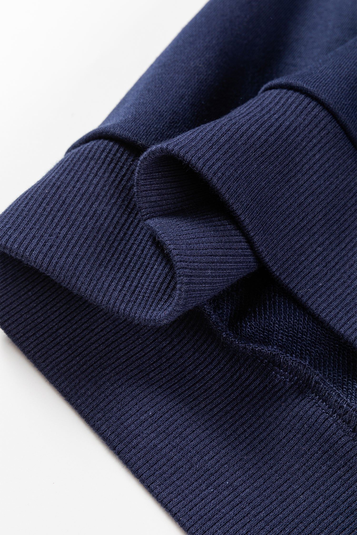 Navy Blue Contrast Piping Zipped Pullover Cropped Pants Set-Two Piece Sets/Pant Sets-[Adult]-[Female]-2022 Online Blue Zone Planet