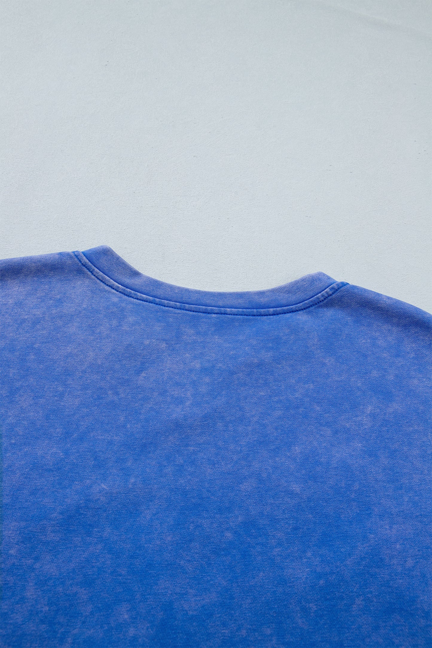 White Patriot Star Patched Notched Neck Mineral Washed Tee-Tops/Tops & Tees-[Adult]-[Female]-2022 Online Blue Zone Planet