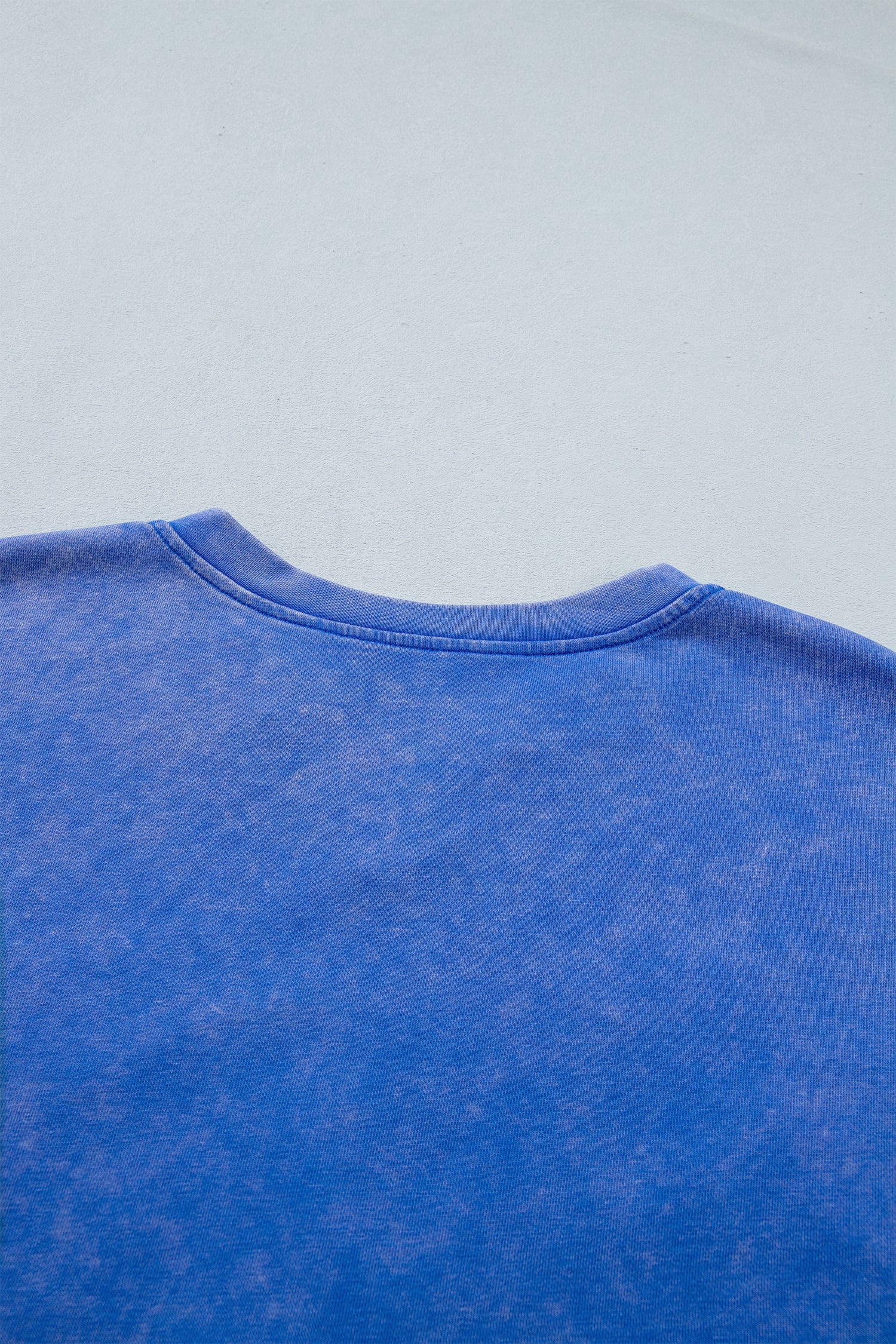 White Patriot Star Patched Notched Neck Mineral Washed Tee-Tops/Tops & Tees-[Adult]-[Female]-2022 Online Blue Zone Planet
