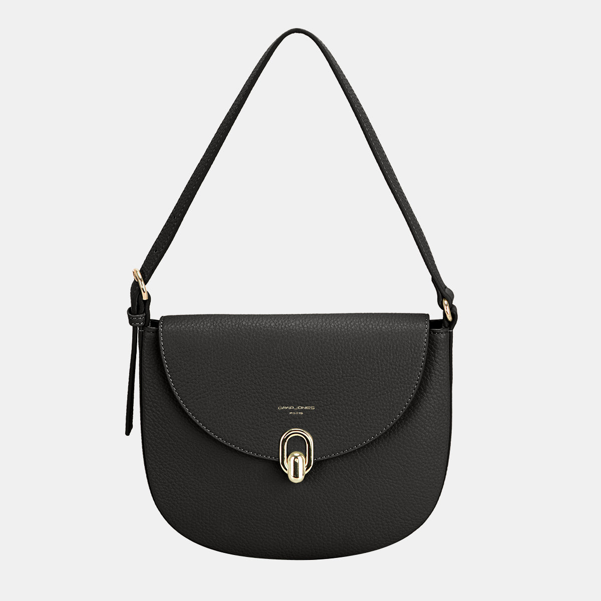 Blue Zone Planet | David Jones Metal Buckle Shoulder Bag-TOPS / DRESSES-[Adult]-[Female]-Black-One Size-2022 Online Blue Zone Planet