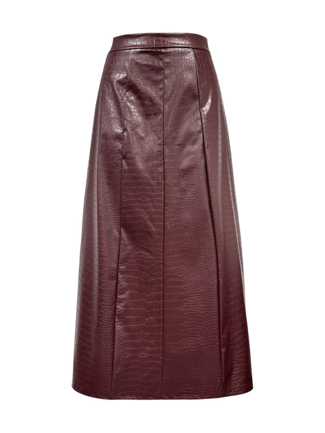 High Waist Midi Skirt-BOTTOMS SIZES SMALL MEDIUM LARGE-[Adult]-[Female]-2022 Online Blue Zone Planet