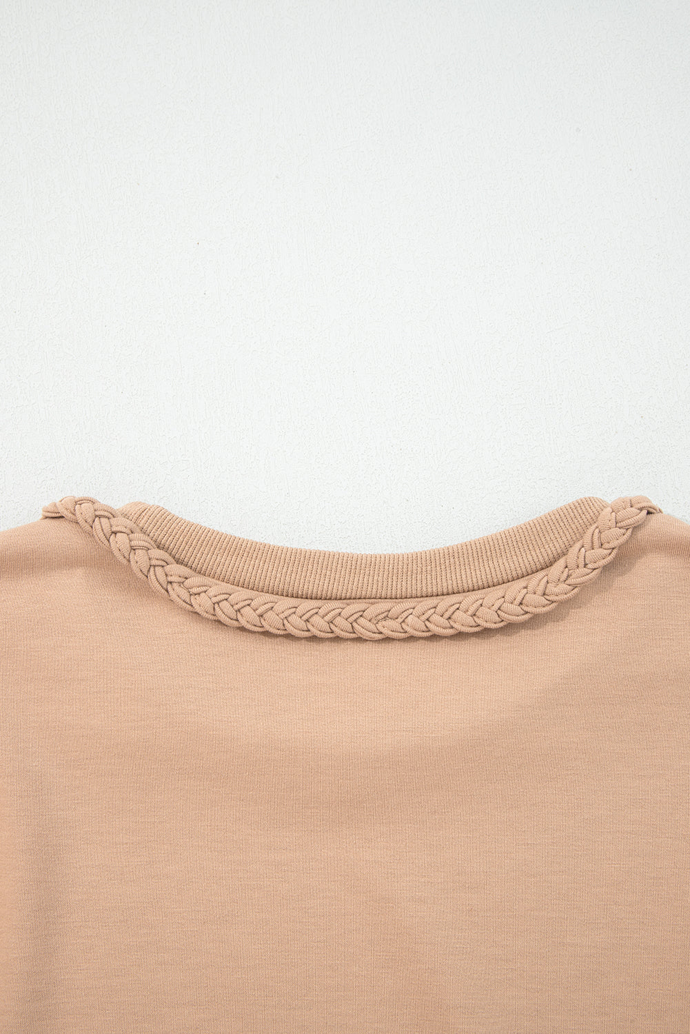 Light French Beige Braided Trim Puff Sleeve Dress-TOPS / DRESSES-[Adult]-[Female]-2022 Online Blue Zone Planet