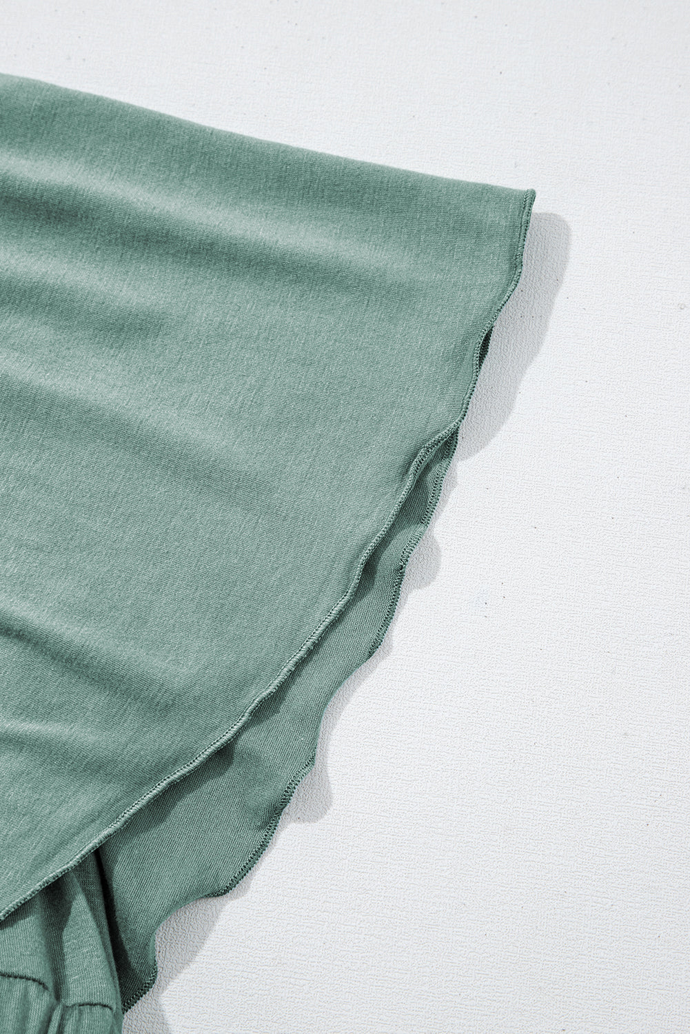 Green Textured V Neck Flutter Sleeve Ruffled Maxi Dress-TOPS / DRESSES-[Adult]-[Female]-2022 Online Blue Zone Planet