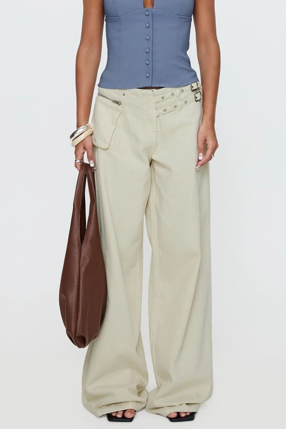 Wide Leg Jeans with Pockets-BOTTOMS-[Adult]-[Female]-2022 Online Blue Zone Planet