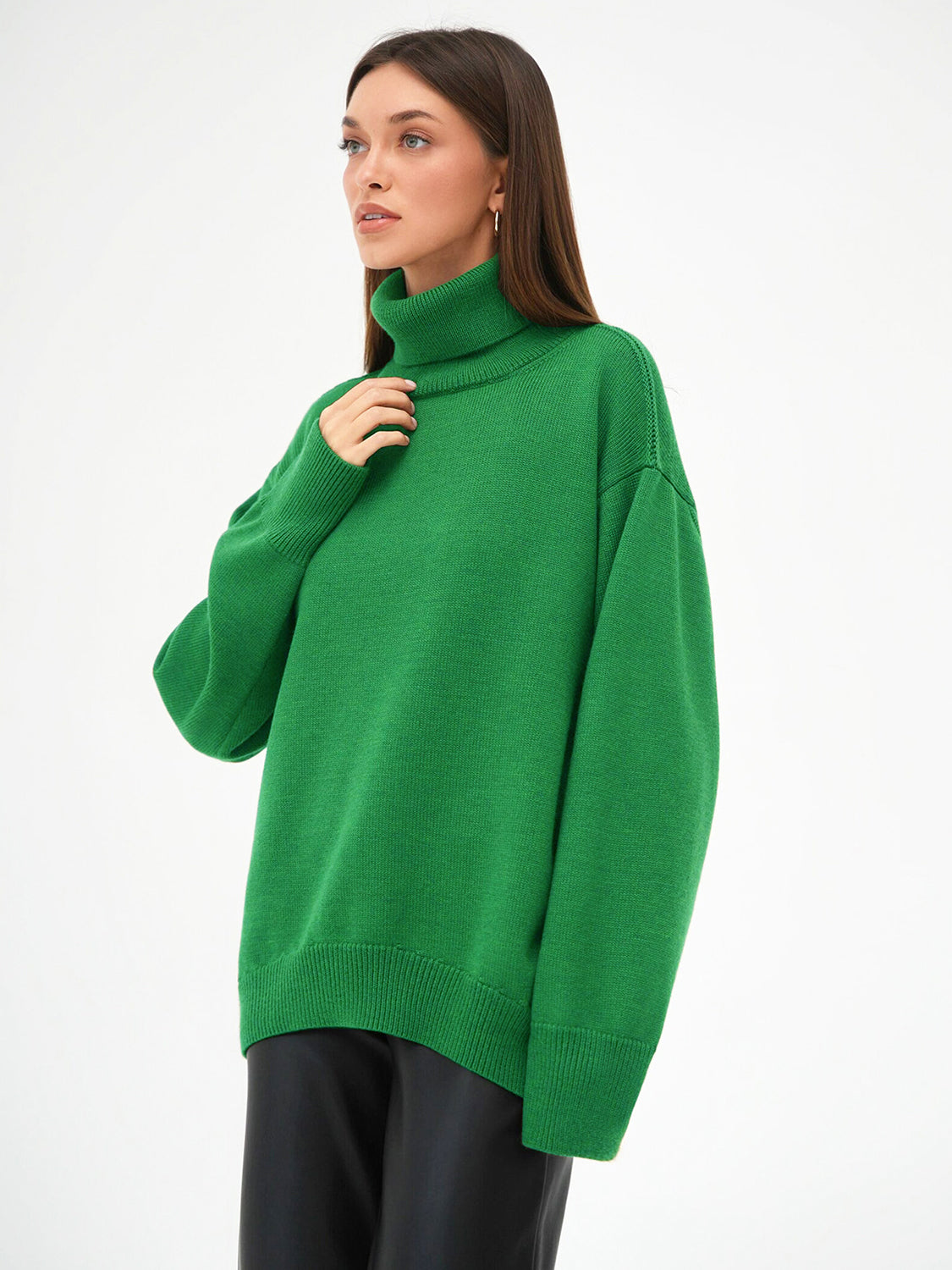 Turtleneck Long Sleeve Sweater-TOPS / DRESSES-[Adult]-[Female]-2022 Online Blue Zone Planet