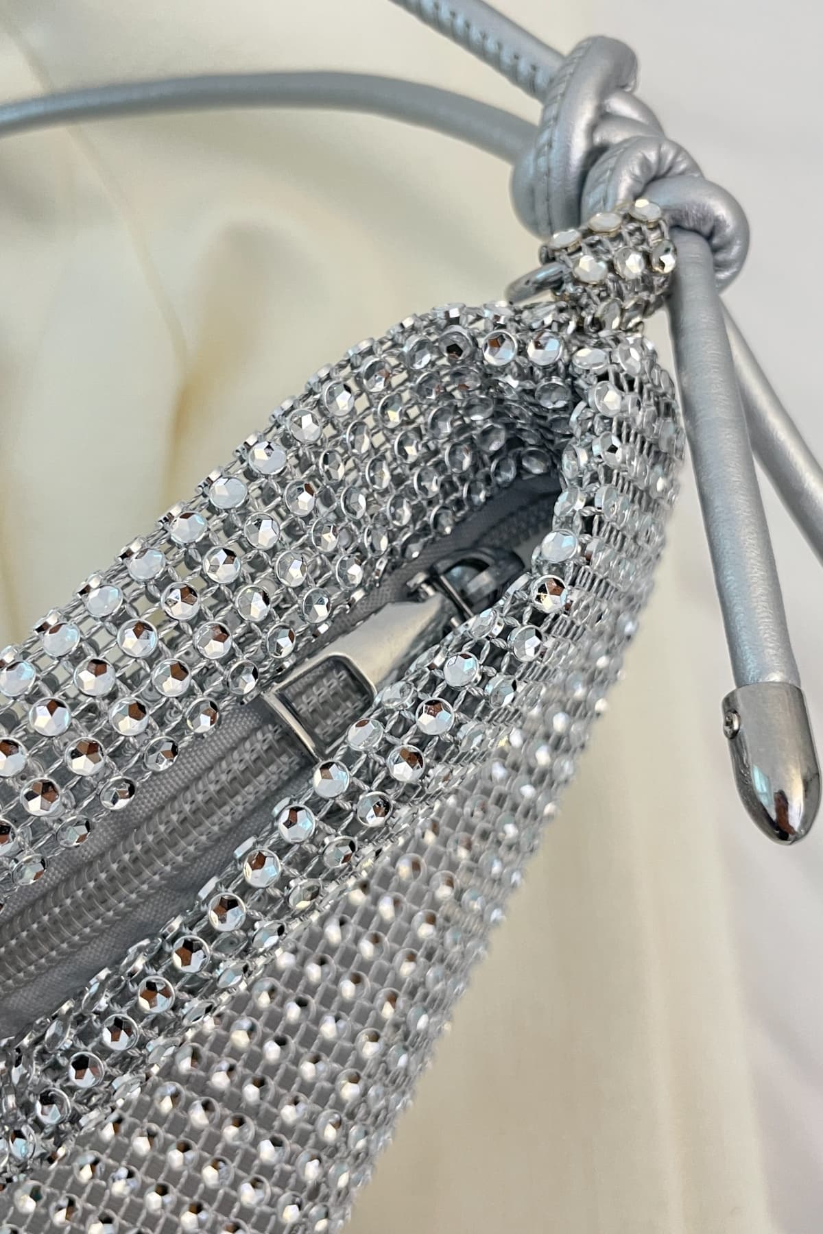 Rhinestone Knotted Strap Crossbody Bag-HANDBAGS-[Adult]-[Female]-2022 Online Blue Zone Planet