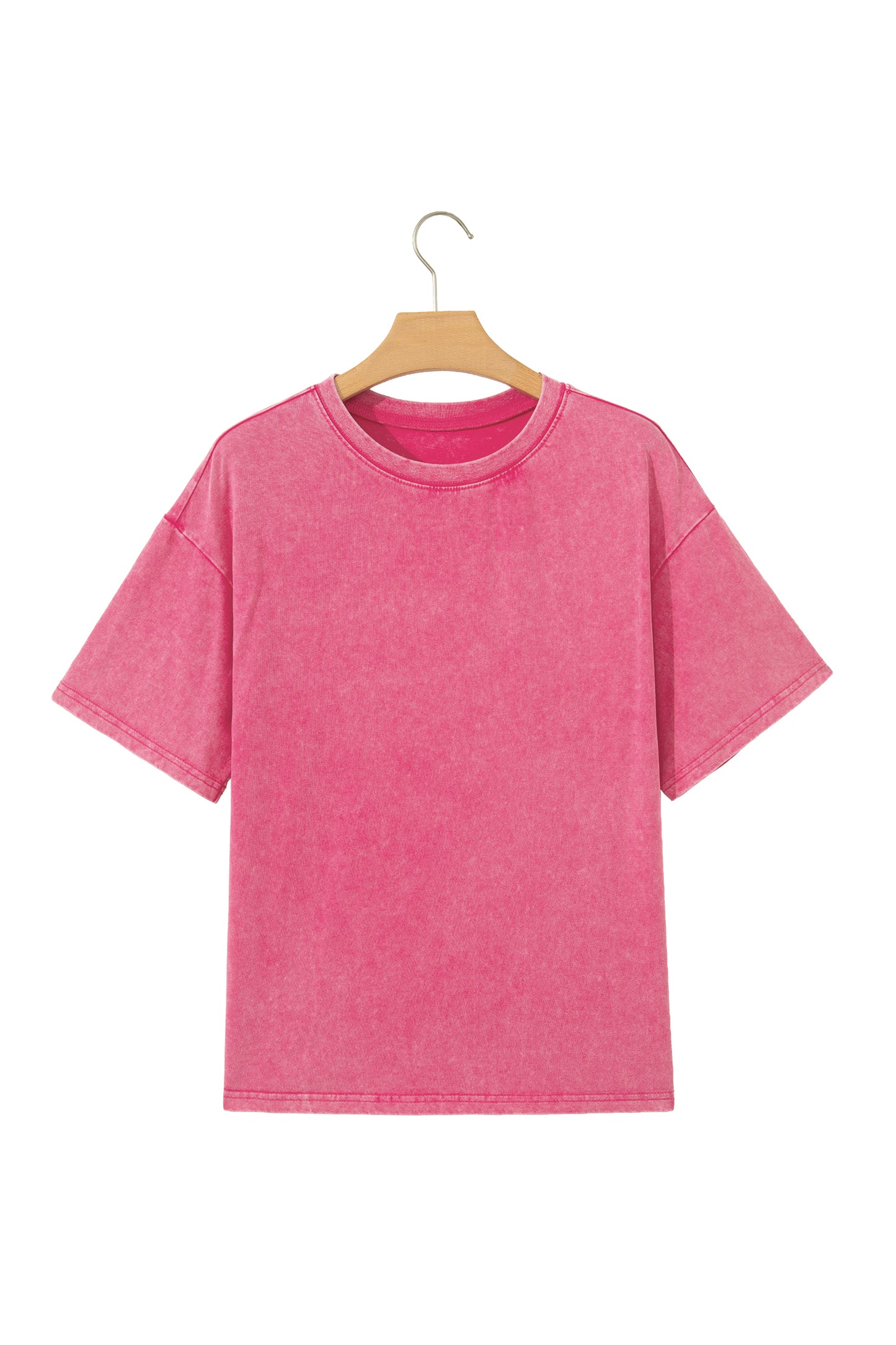 Rose Red Mineral Washed Oversized Tee-Tops/Tops & Tees-[Adult]-[Female]-2022 Online Blue Zone Planet