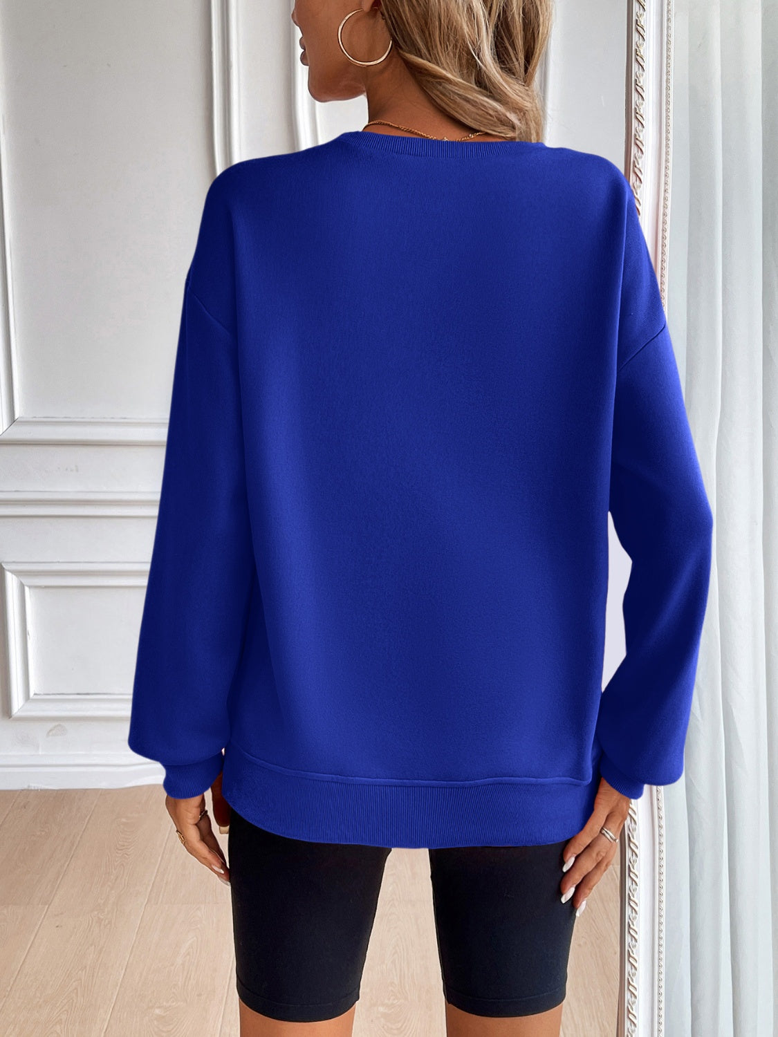 Ivy Lane Round Neck Long Sleeve Sweatshirt-TOPS / DRESSES-[Adult]-[Female]-2022 Online Blue Zone Planet