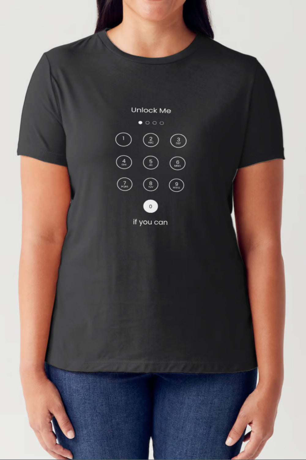 Simply Love Full Size Phone Unlock Page Graphic Short Sleeve Tubular T-Shirt-TOPS / DRESSES-[Adult]-[Female]-Black-S-2022 Online Blue Zone Planet