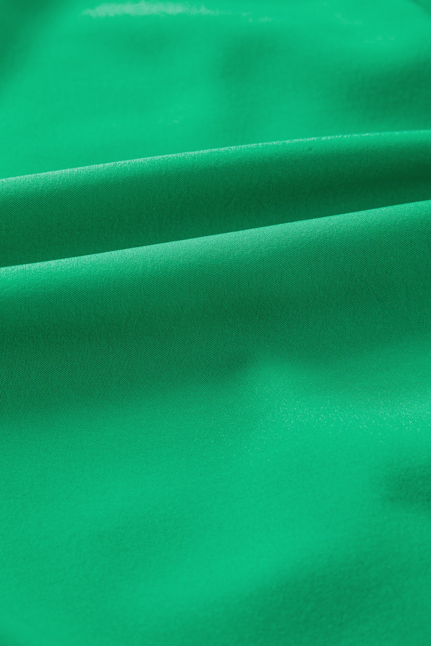 Bright Green Solid Color V Neck Short Puff Sleeve High Waist Tiered Maxi Dress-TOPS / DRESSES-[Adult]-[Female]-2022 Online Blue Zone Planet