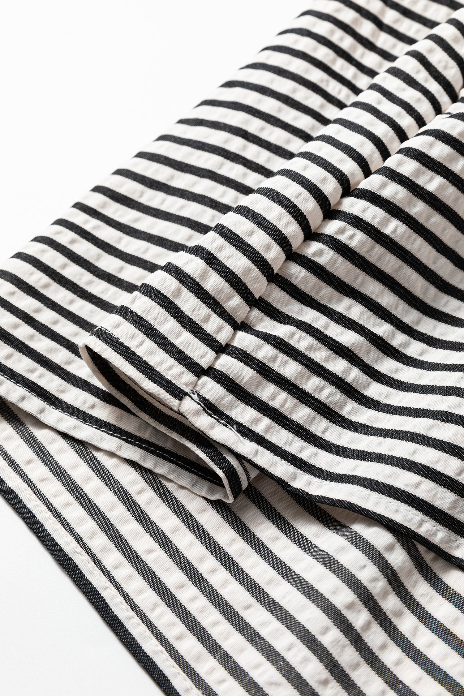 Black Stripe Double Ruffled Short Sleeve Contrast Trim V Neck Midi Dress-TOPS / DRESSES-[Adult]-[Female]-2022 Online Blue Zone Planet