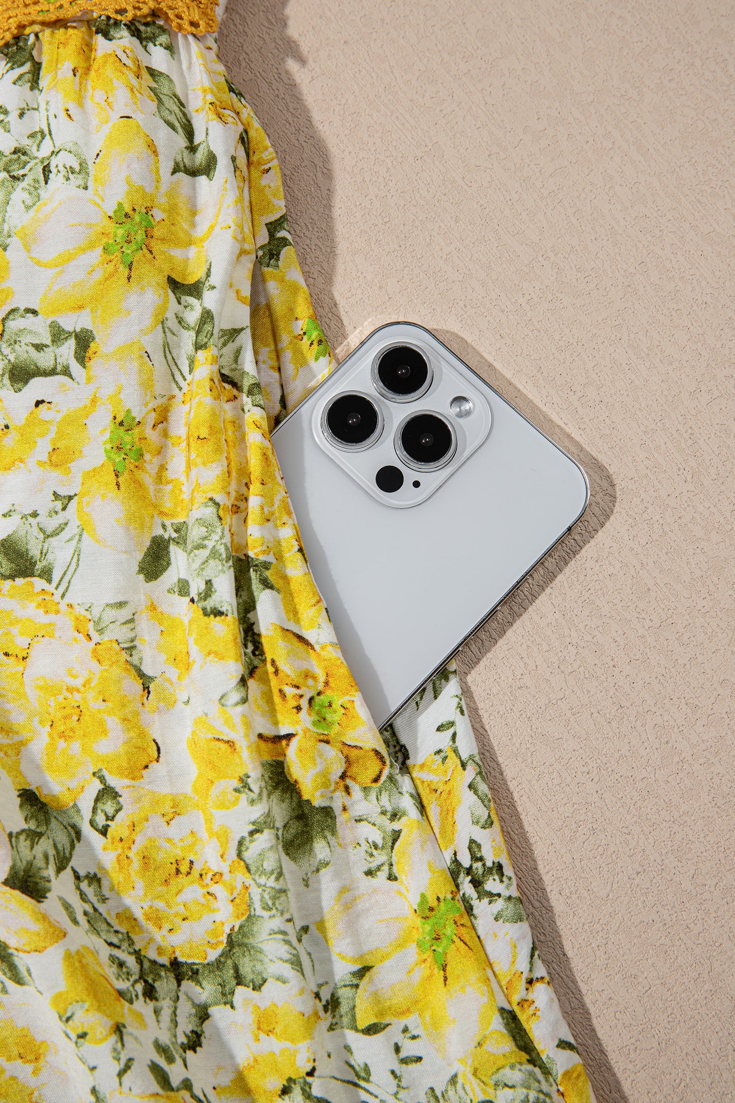 Banana Cream Floral Lace Tied Strap Empire Waist Maxi Dress-TOPS / DRESSES-[Adult]-[Female]-2022 Online Blue Zone Planet