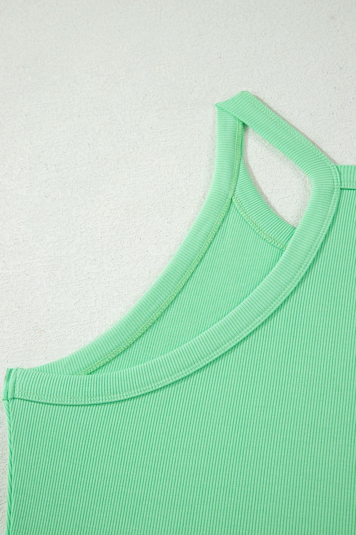 Sachet Pink Slim Tank Top Elastic High Waist Shorts 2pcs Outfit-Two Piece Sets/Short Sets-[Adult]-[Female]-2022 Online Blue Zone Planet