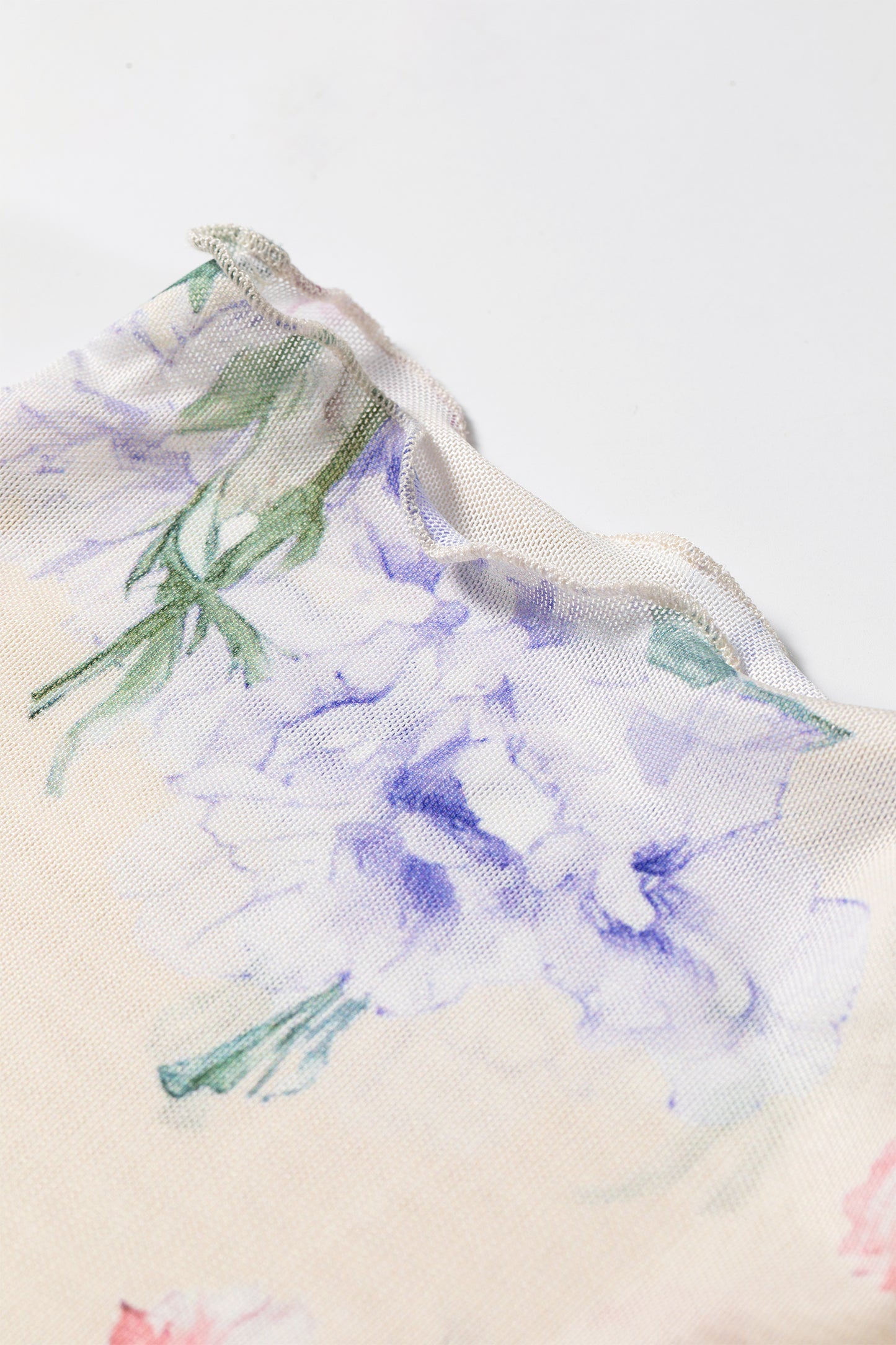 Apricot Floral Print Mock Neck Thumbhole Long Sleeve Top-Tops/Long Sleeve Tops-[Adult]-[Female]-2022 Online Blue Zone Planet