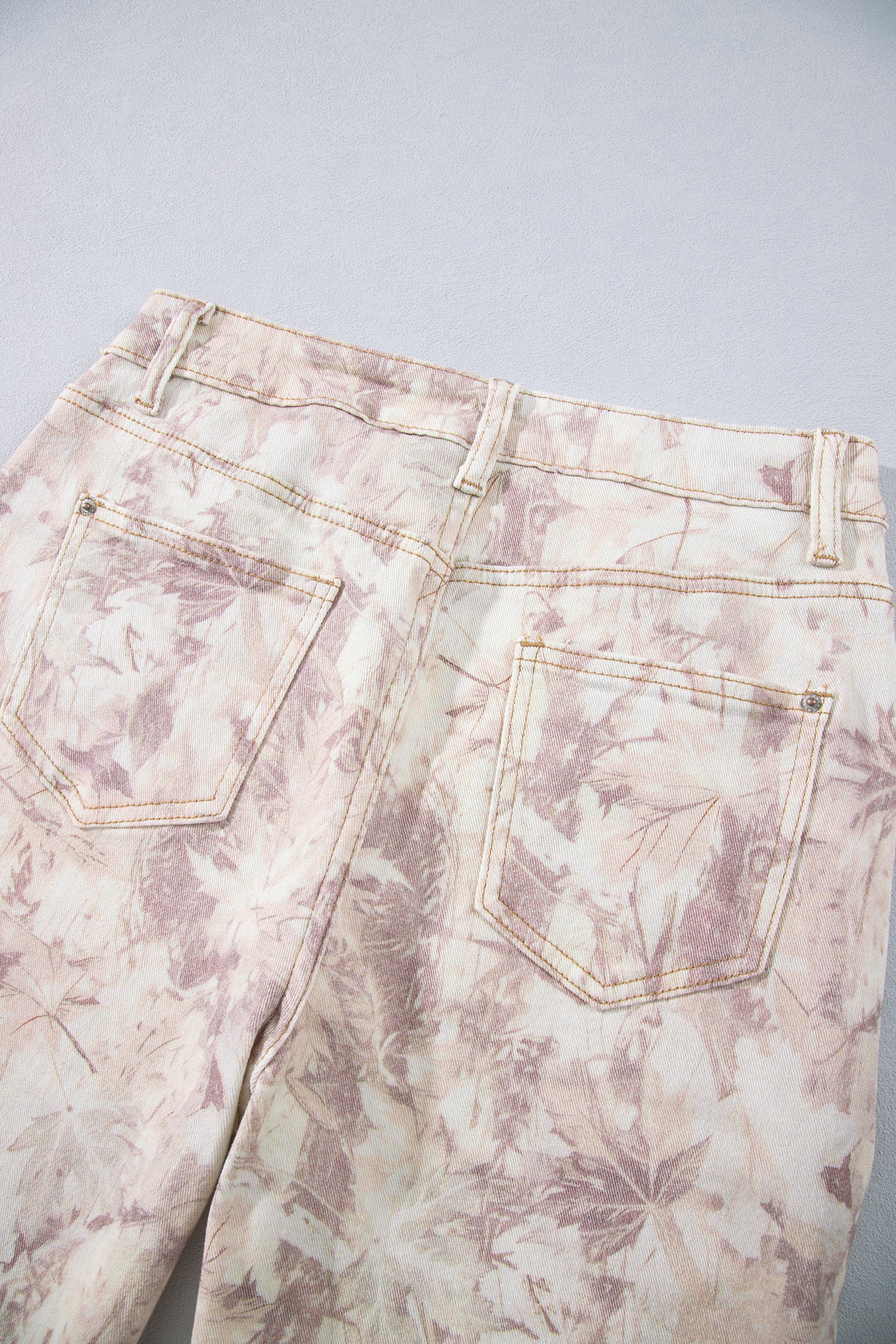 Khaki Woodland Camo Tummy Control Denim Wide Leg Jeans-Bottoms/Jeans-[Adult]-[Female]-2022 Online Blue Zone Planet