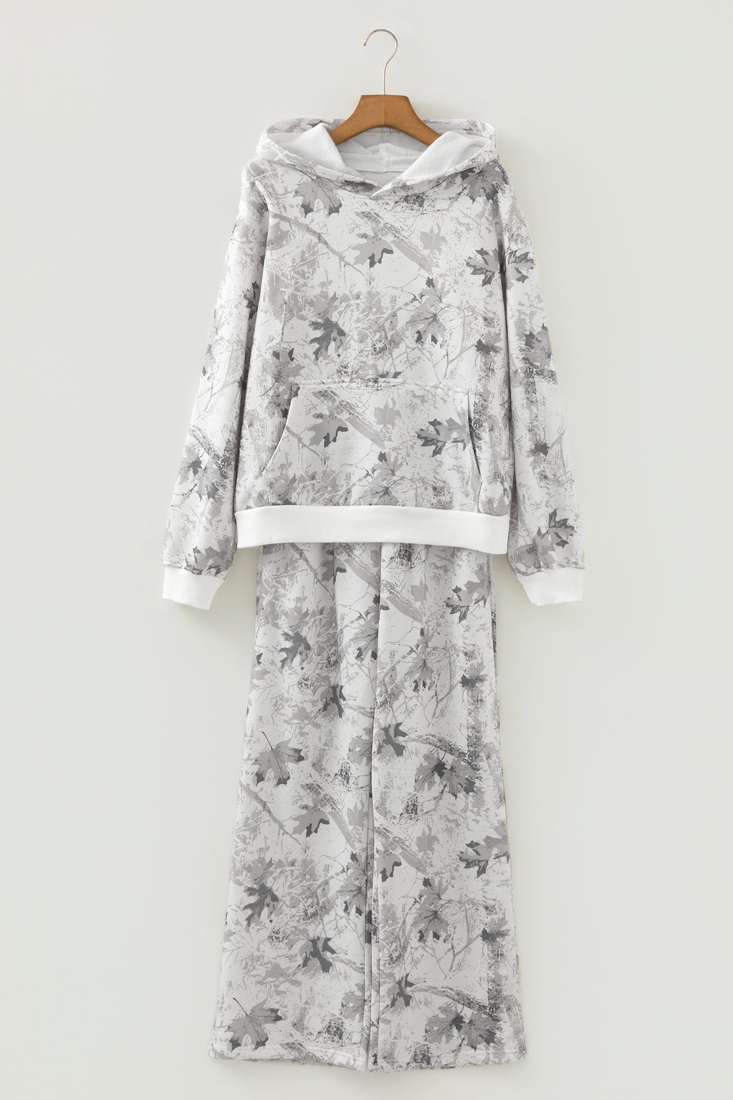 Light Grey Light Woodland Camo Classic Hoodie and Sweatpants Set-Tops / Dresses-[Adult]-[Female]-2022 Online Blue Zone Planet