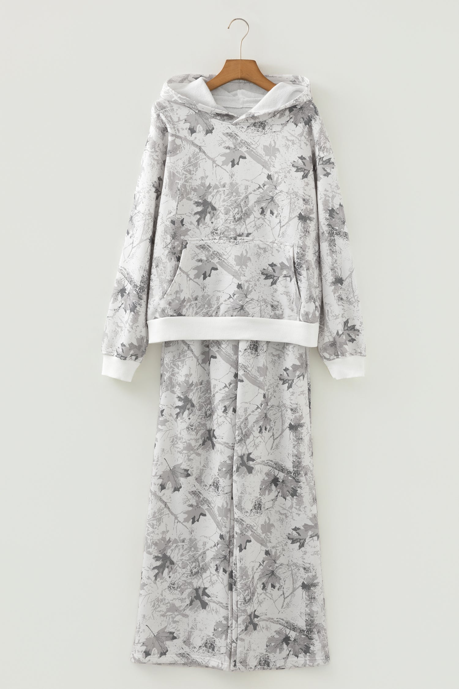 Light Grey Light Woodland Camo Classic Hoodie and Sweatpants Set-Tops / Dresses-[Adult]-[Female]-2022 Online Blue Zone Planet