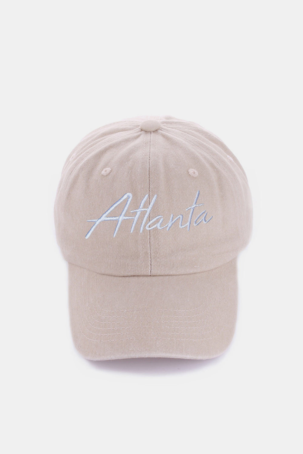 Zenana Washed ATLANTA Embroidered Baseball Cap-BASEBALL HATS-[Adult]-[Female]-Atlanta Ash Mocha-One Size-2022 Online Blue Zone Planet