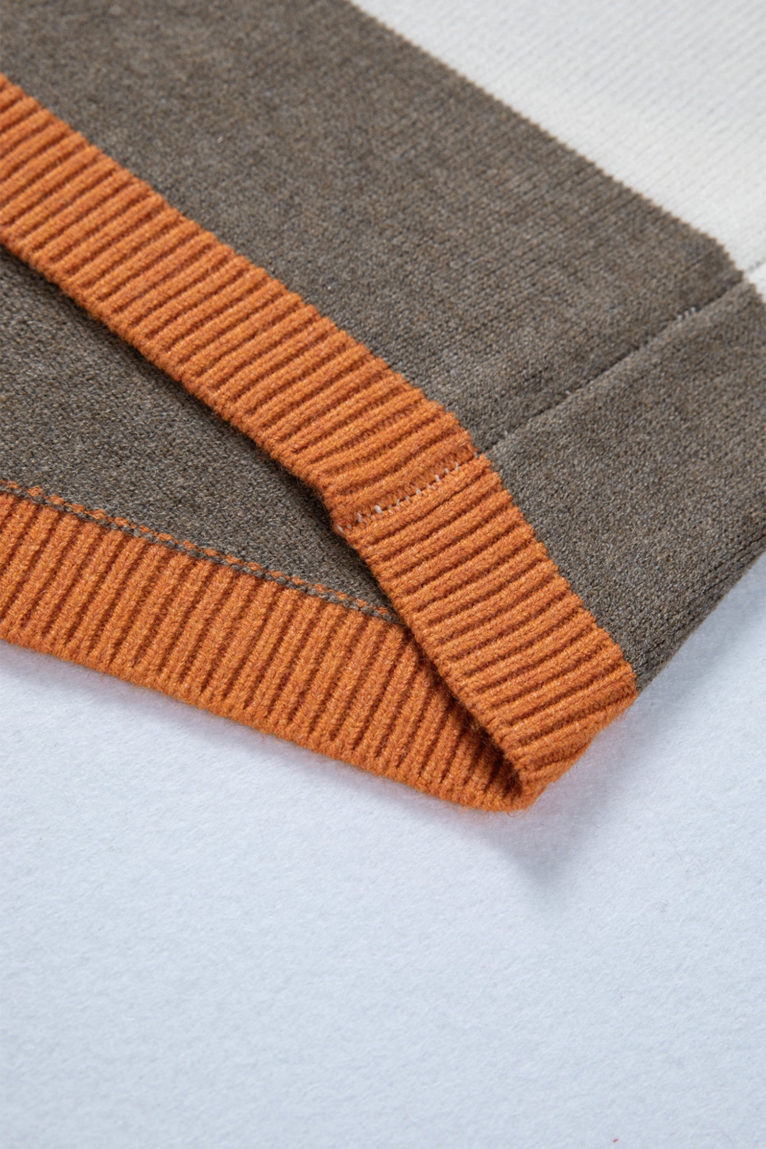 White Striped Color Block Knit Drop Shoulder Sweater-TOPS / DRESSES-[Adult]-[Female]-2022 Online Blue Zone Planet