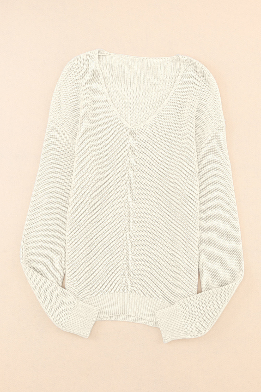 V-Neck Drop Shoulder Sweater-TOPS / DRESSES-[Adult]-[Female]-2022 Online Blue Zone Planet