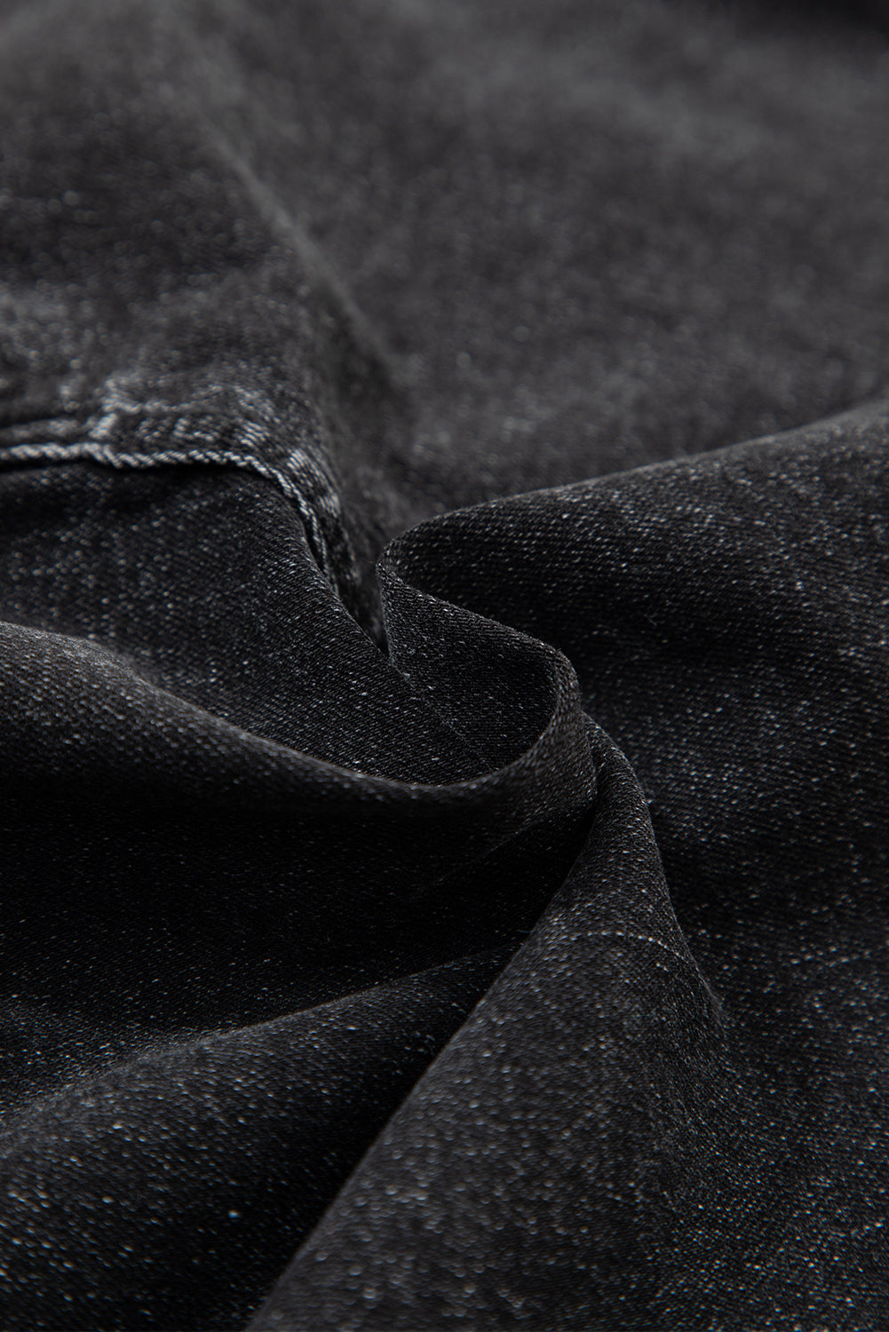 Carbon Grey Mineral Wash Ripped Raw Hem Denim Mini Skirt-Bottoms/Skirts & Petticoat-[Adult]-[Female]-2022 Online Blue Zone Planet