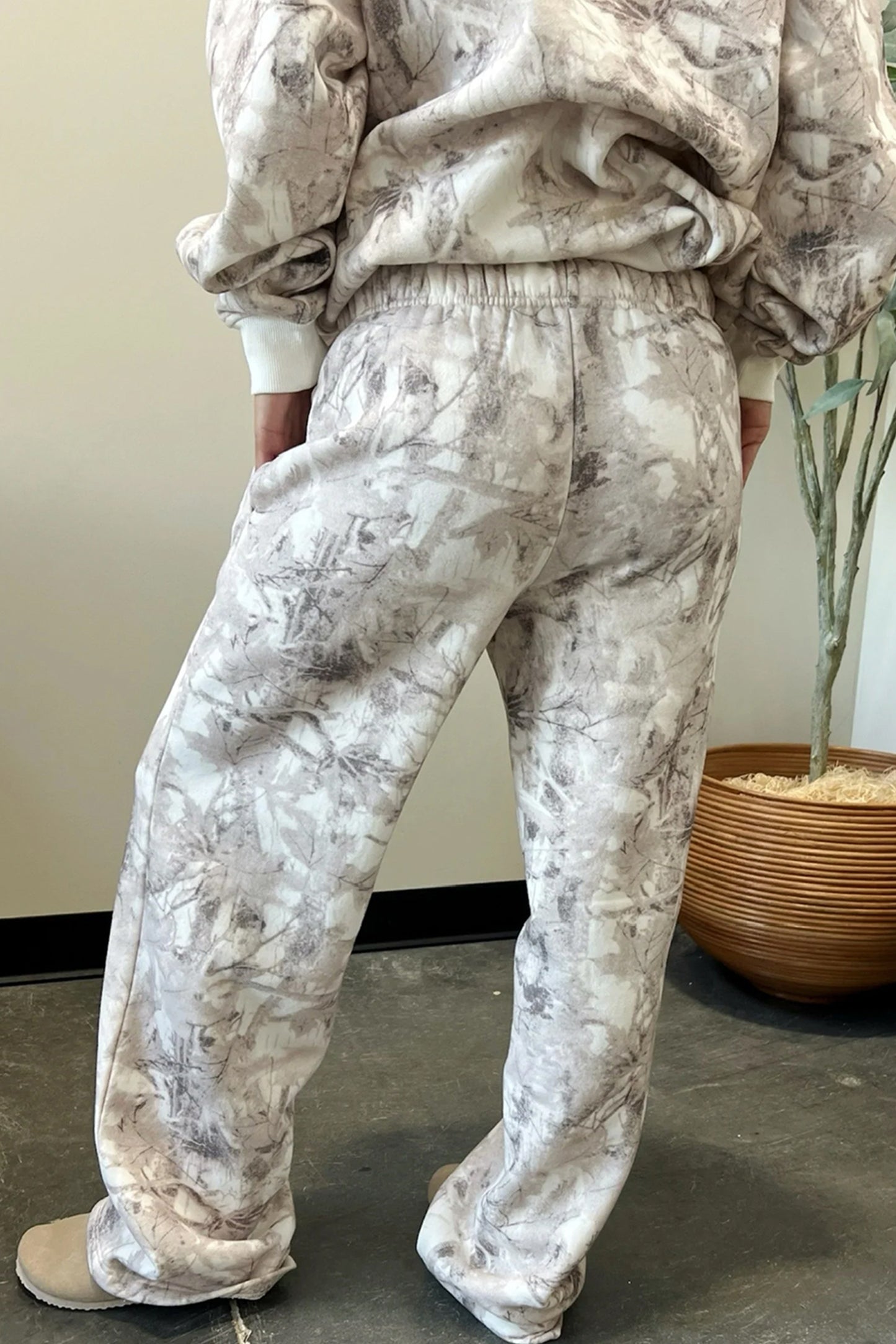 Light Grey Light Woodland Camo Classic Hoodie and Sweatpants Set-Tops / Dresses-[Adult]-[Female]-2022 Online Blue Zone Planet