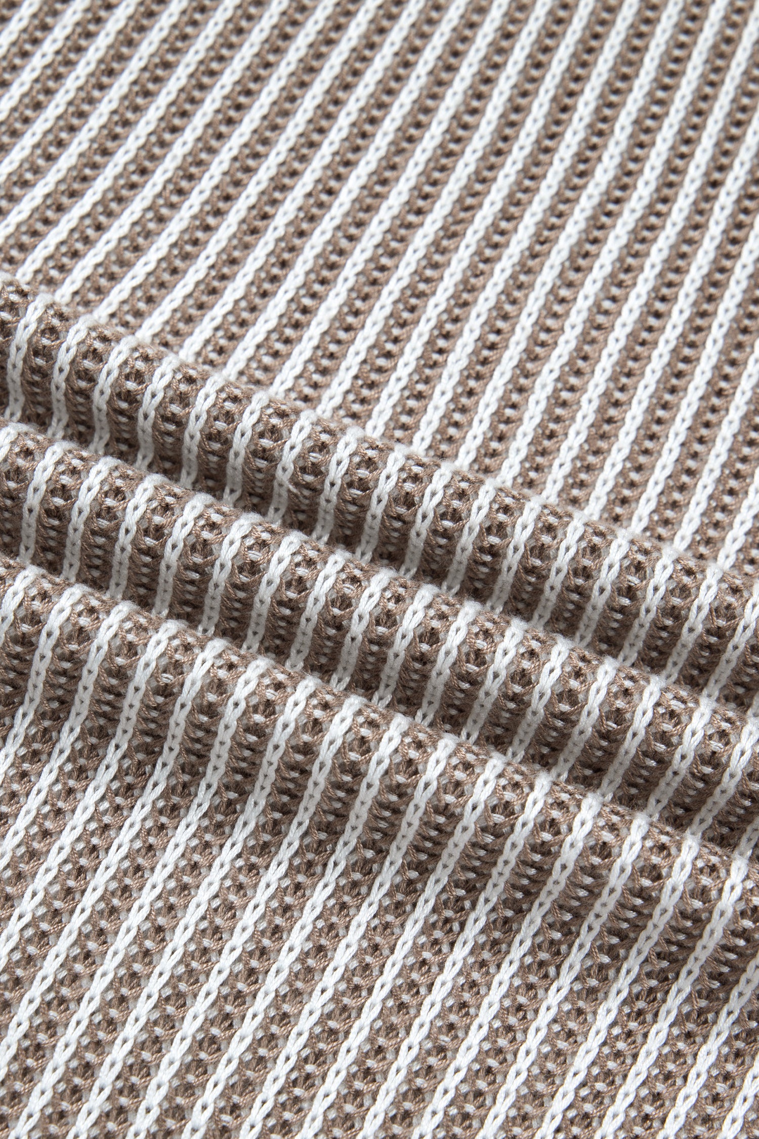 Pale Khaki Contrast Trim Ribbed Knit Sweater Tank Top-Sweaters & Cardigans/Sweater Vests-[Adult]-[Female]-2022 Online Blue Zone Planet