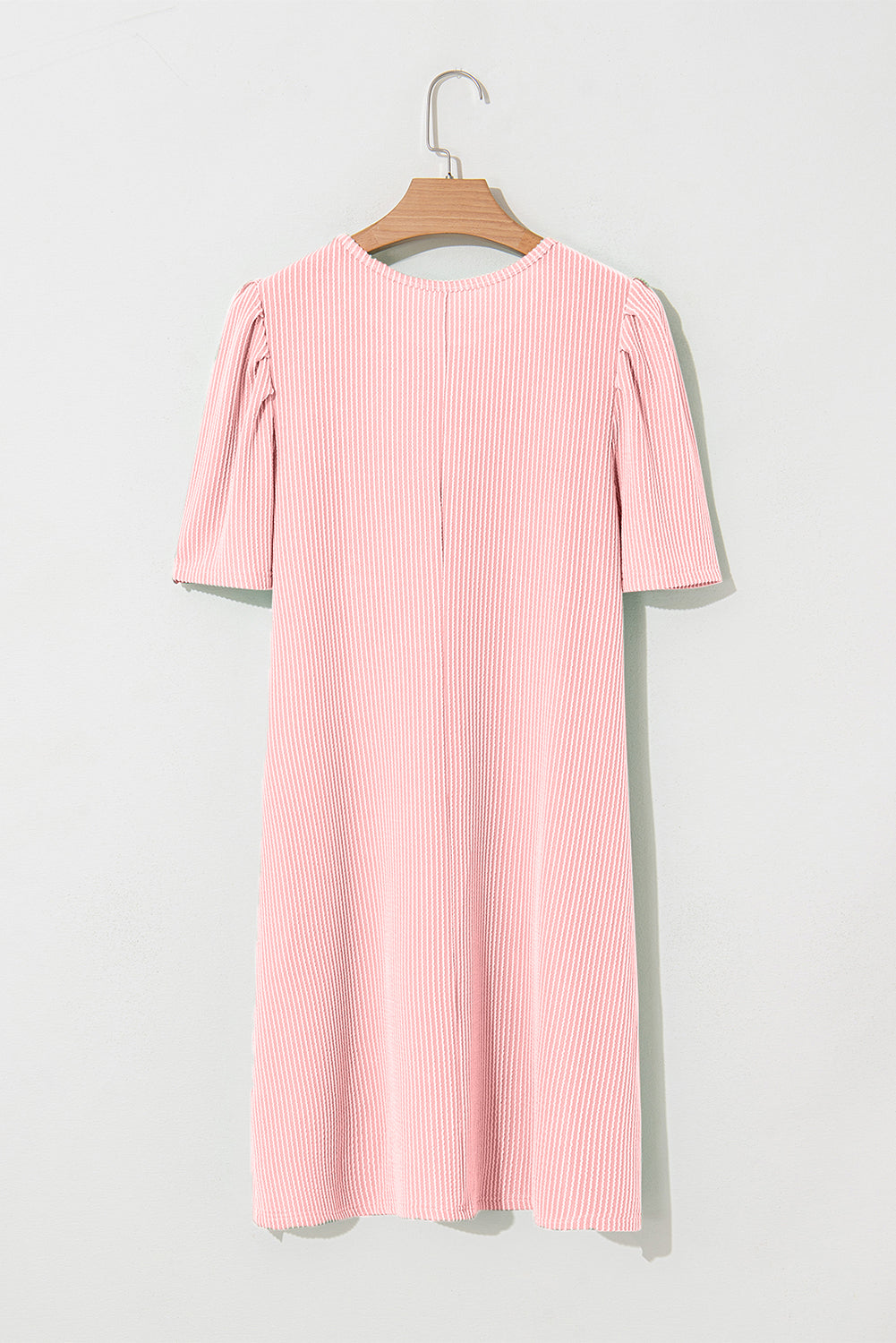 Blossom Corded Crew Neck Puff Sleeve Mini Dress-TOPS / DRESSES-[Adult]-[Female]-2022 Online Blue Zone Planet